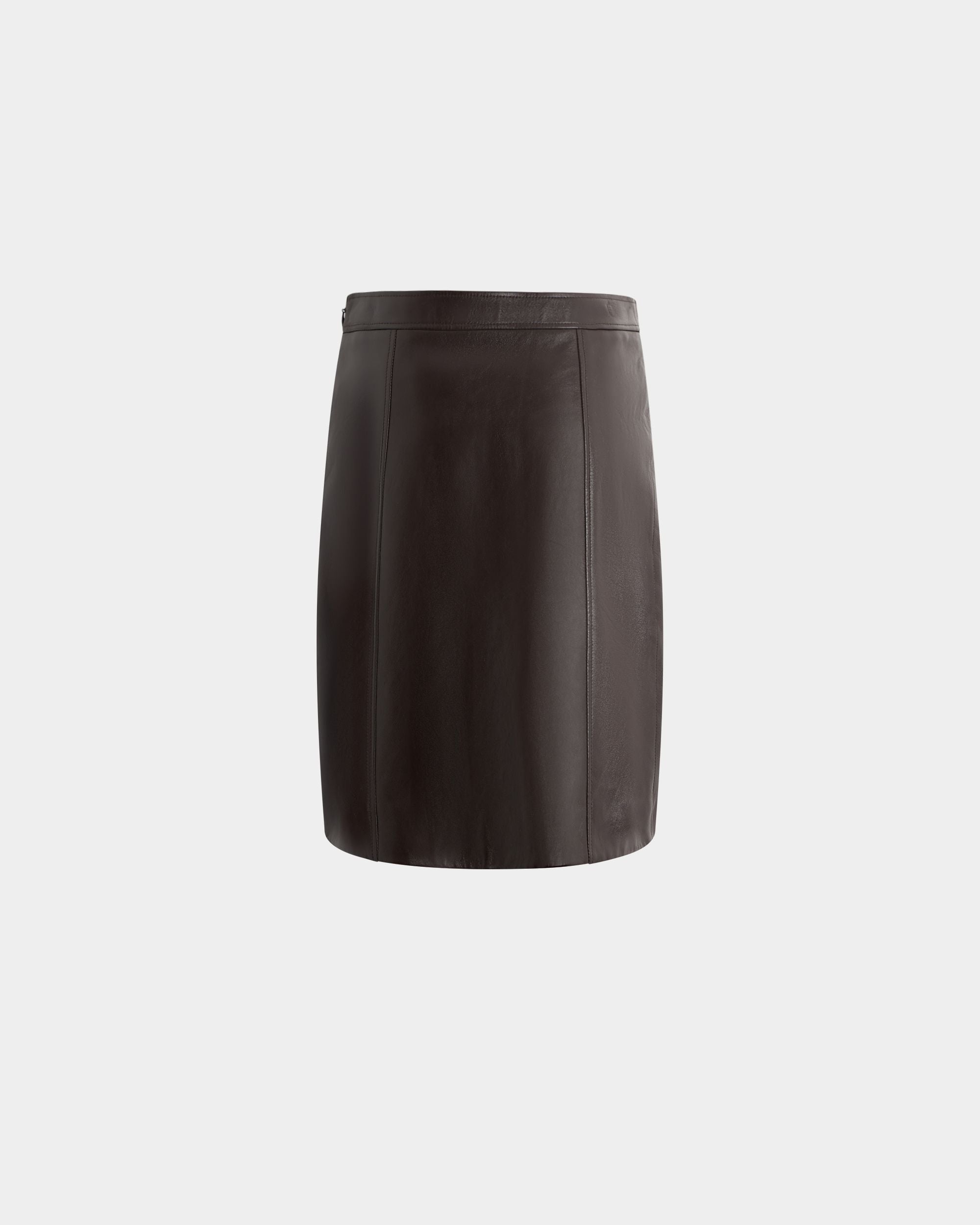Bally Global - Midi Skirt in Brown Leather - Brown