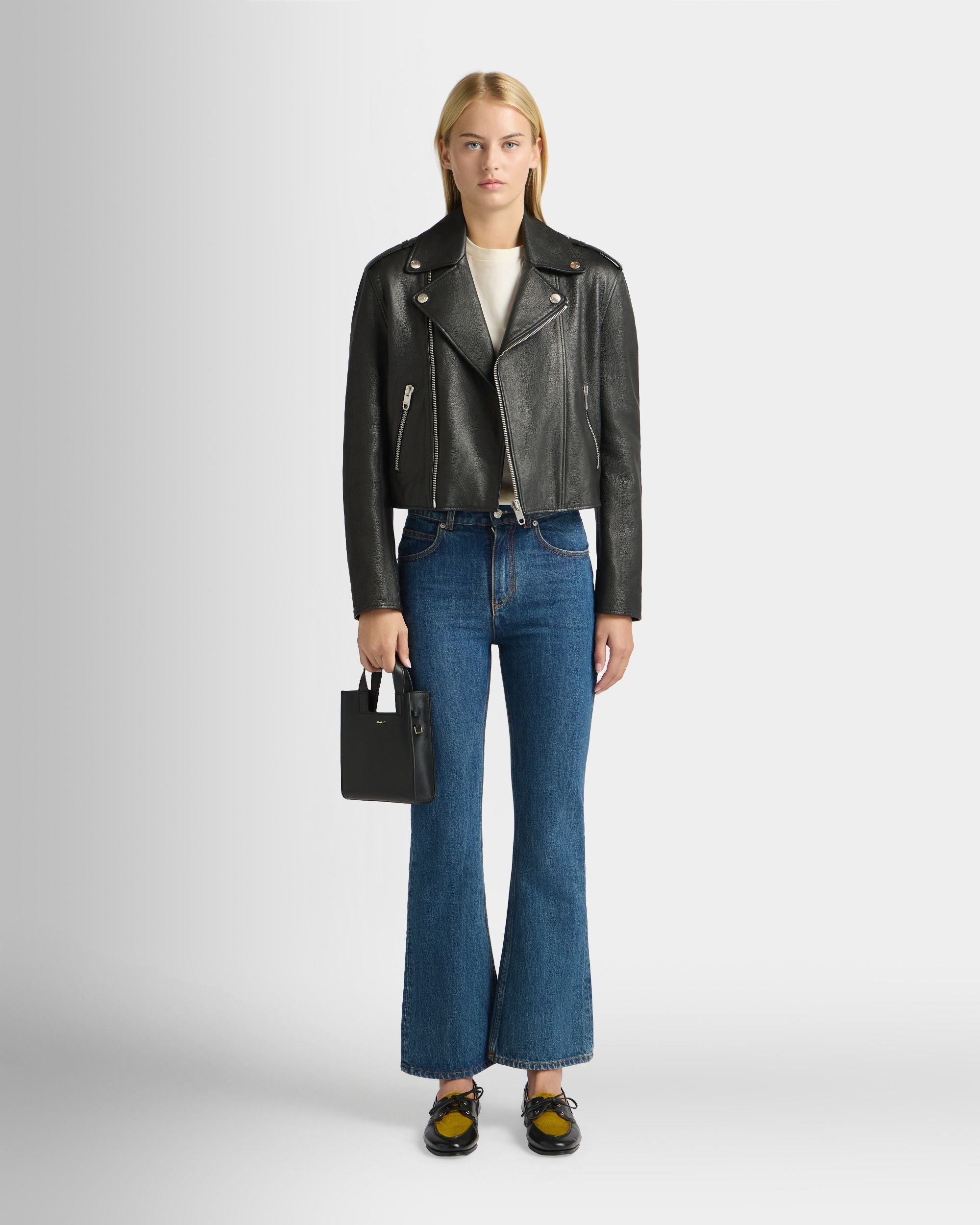 Bally Global - Biker Jacket in Black Leather - Black