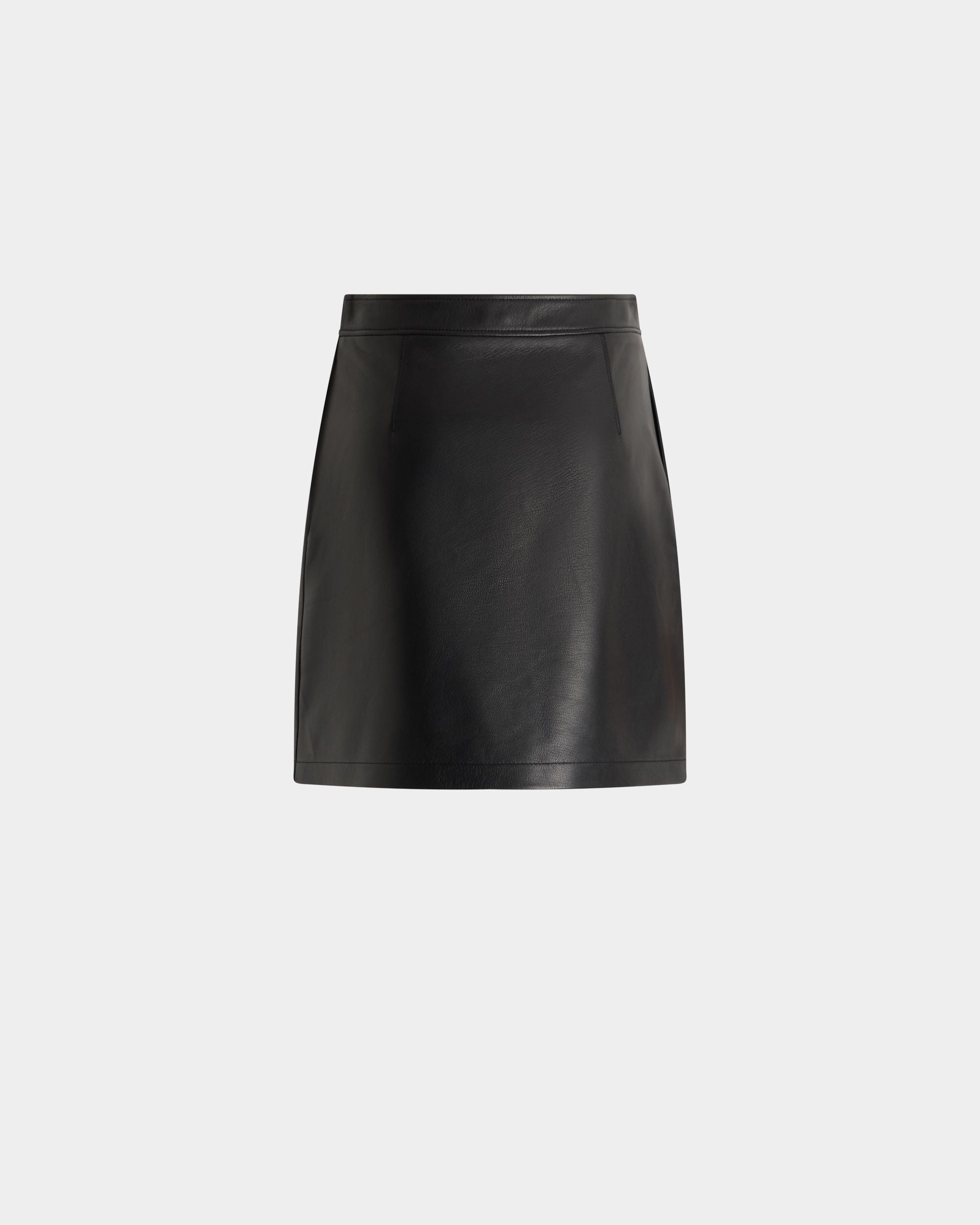 Bally Global - Mini Skirt in Black Leather - Black