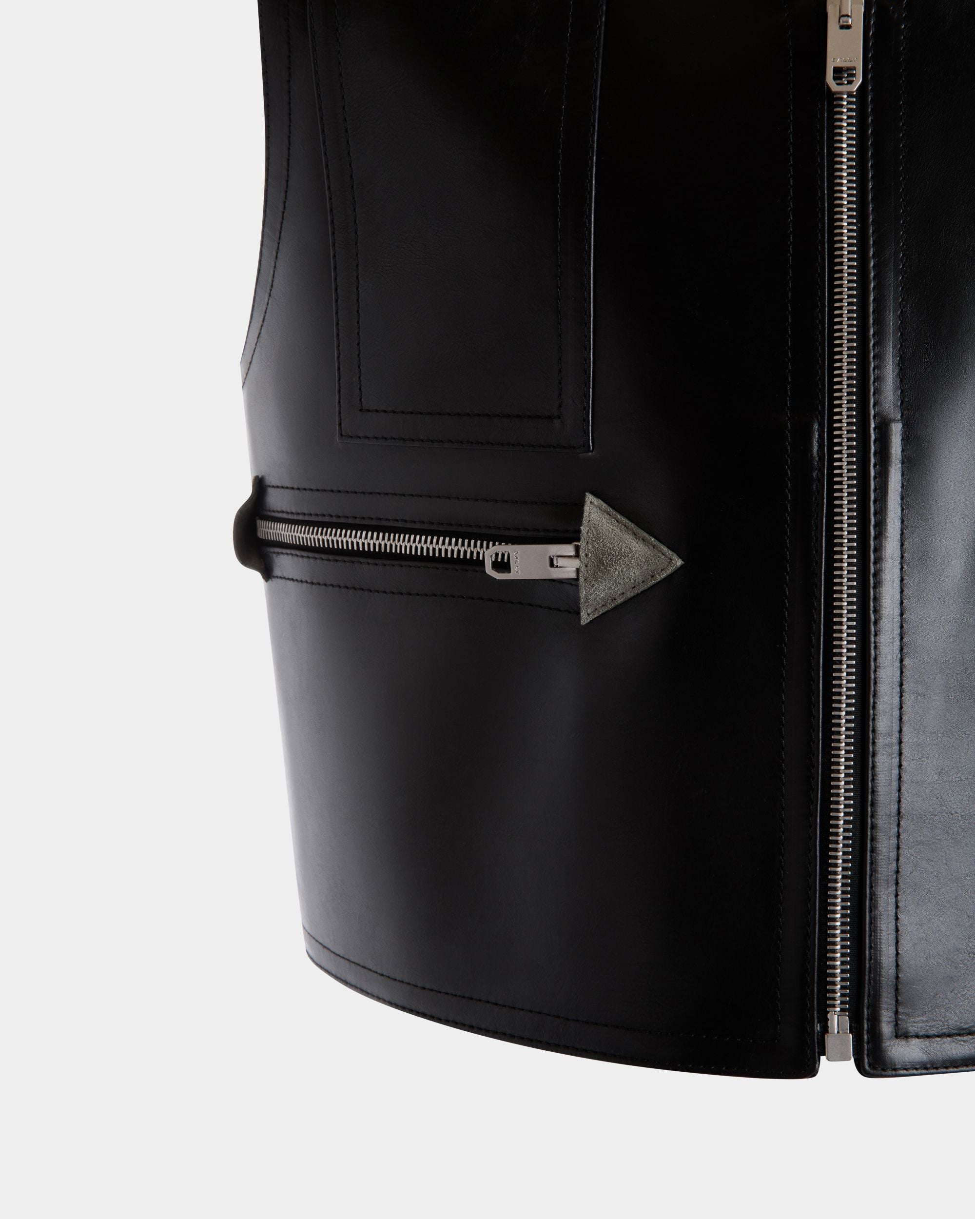 Bally Global - Vest in Black Leather - Black