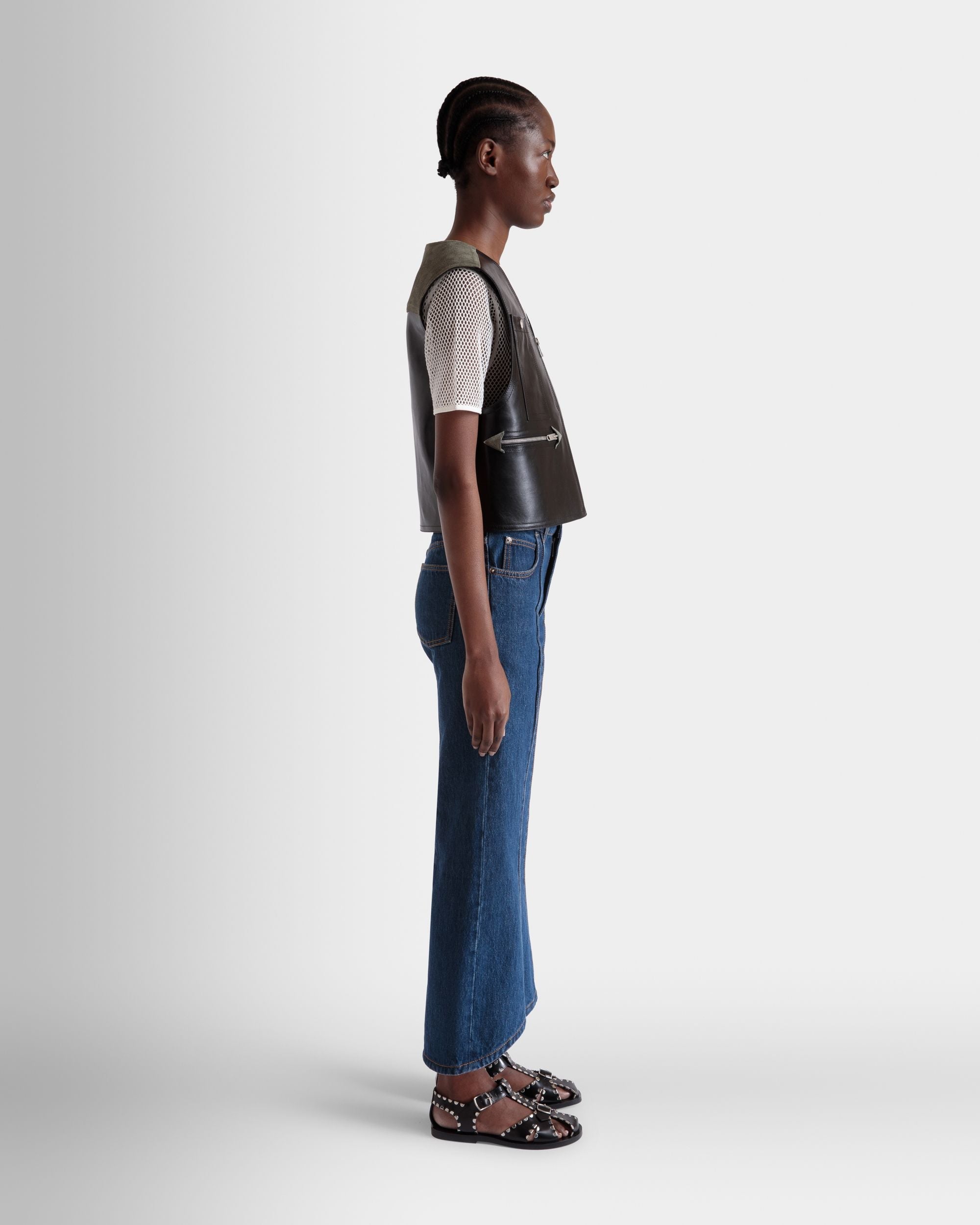 Bally Global - Vest in Black Leather - Black