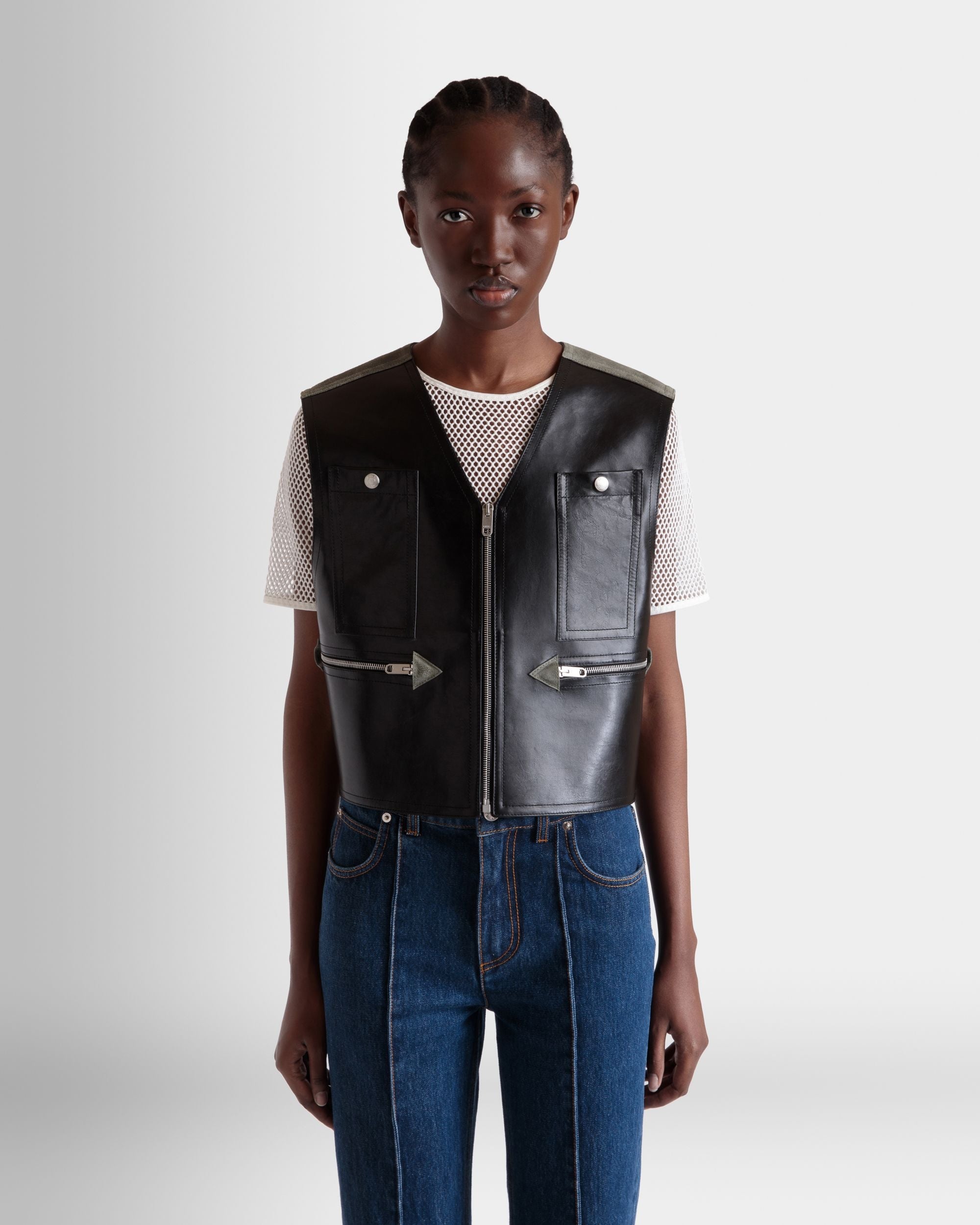Bally Global - Vest in Black Leather - Black