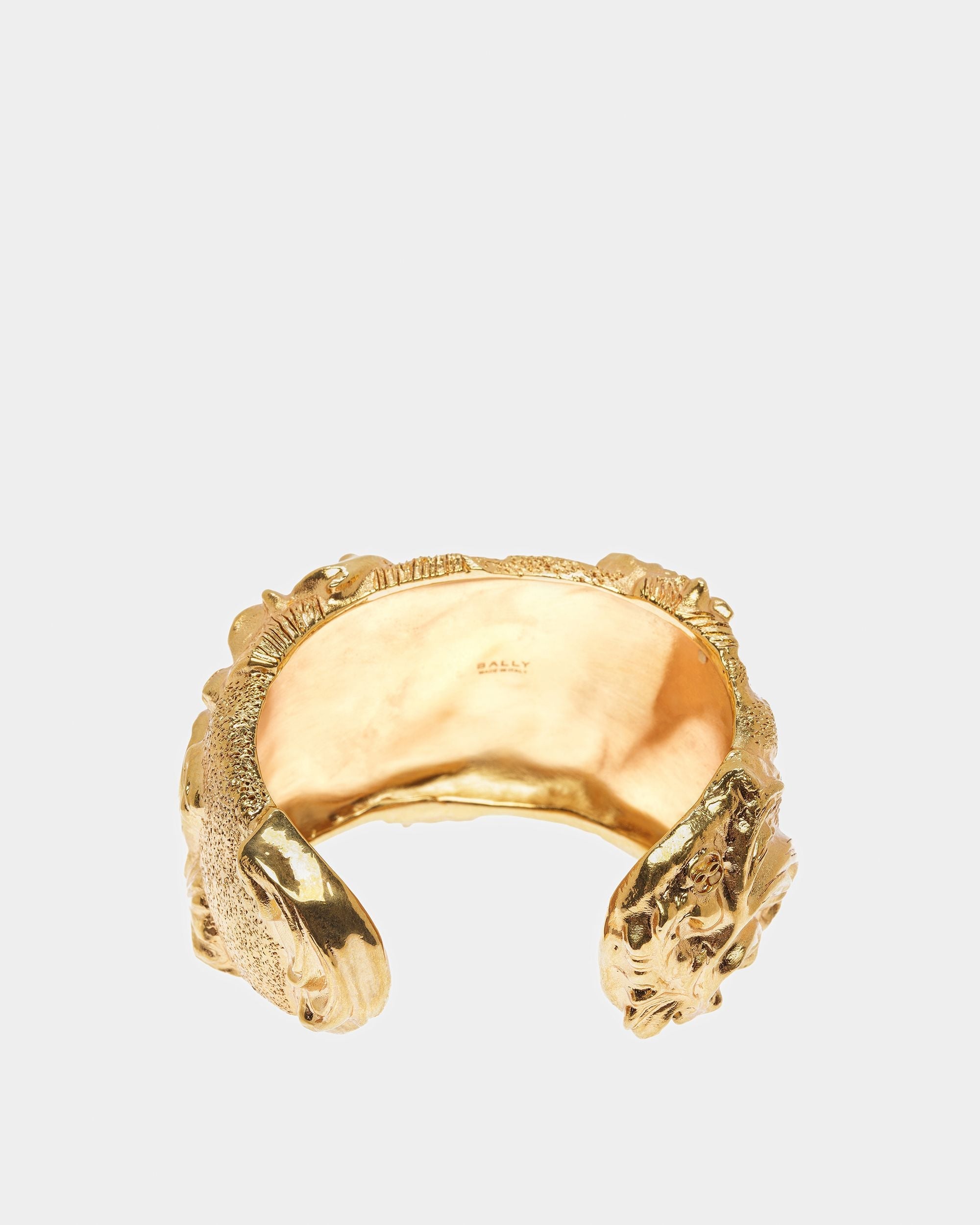Bally Global - Sculptural-Effect Chunky Cuff Bracelet In Yellow-Gold - Gold