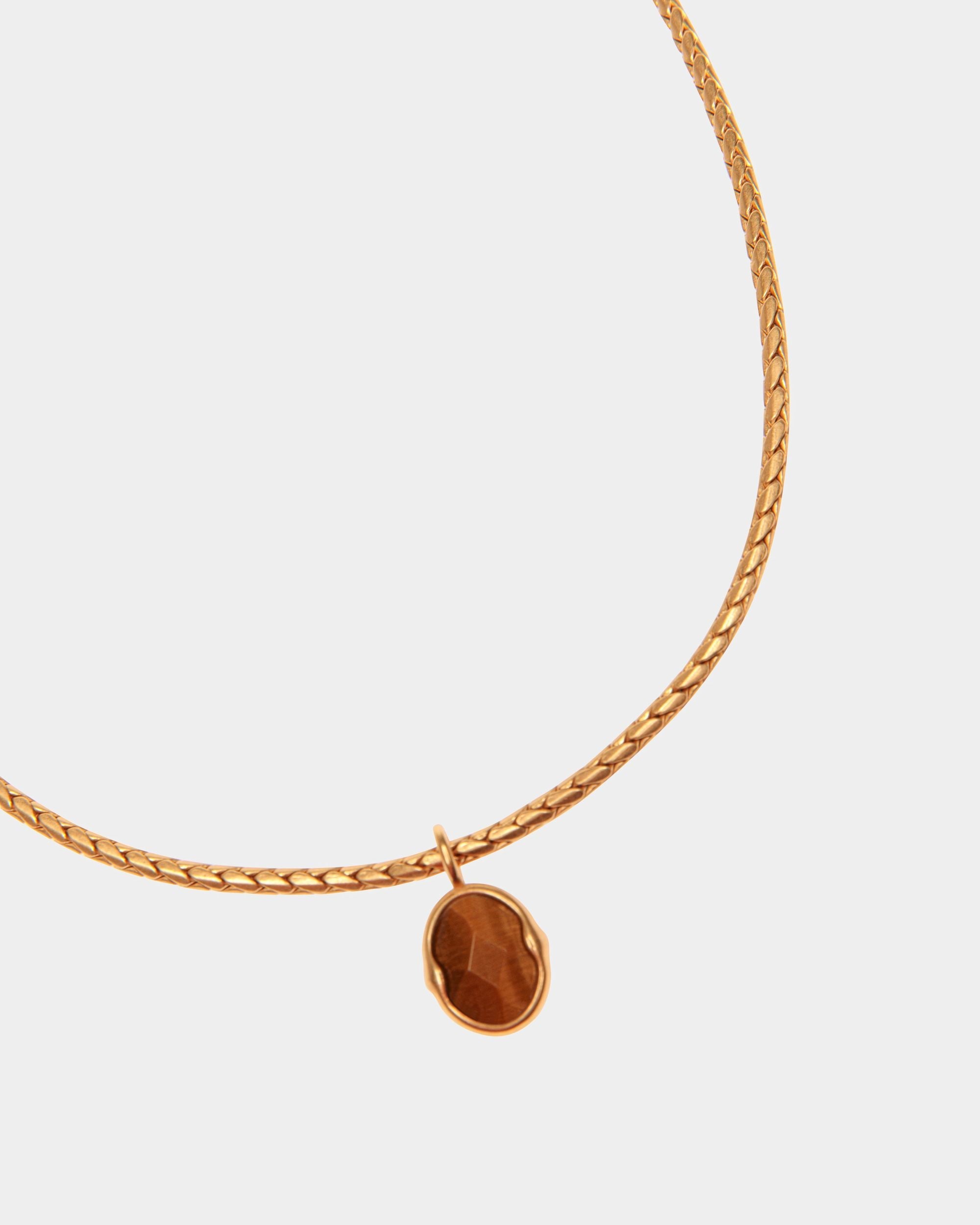 Bally Global - Frame Outline Necklace With A Snake Chain - Gold