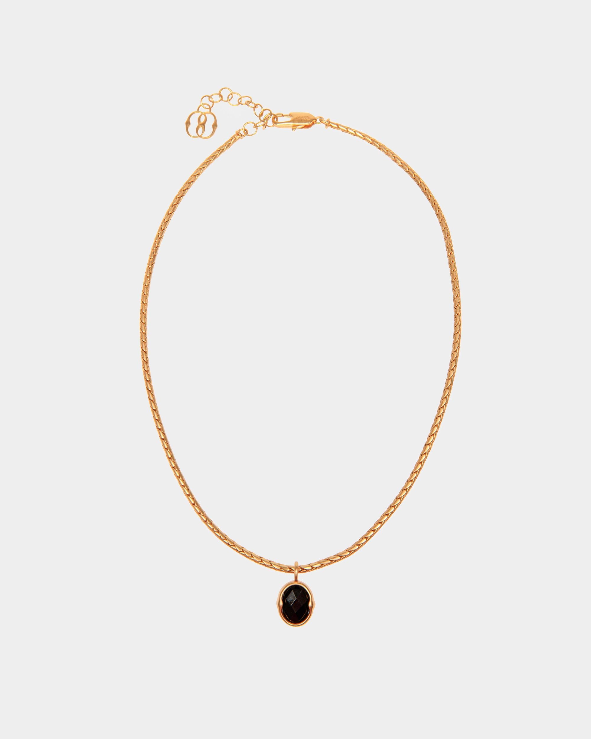 Bally Global - Collar Frame Outline Con Cadena De Serpiente - Dorado
