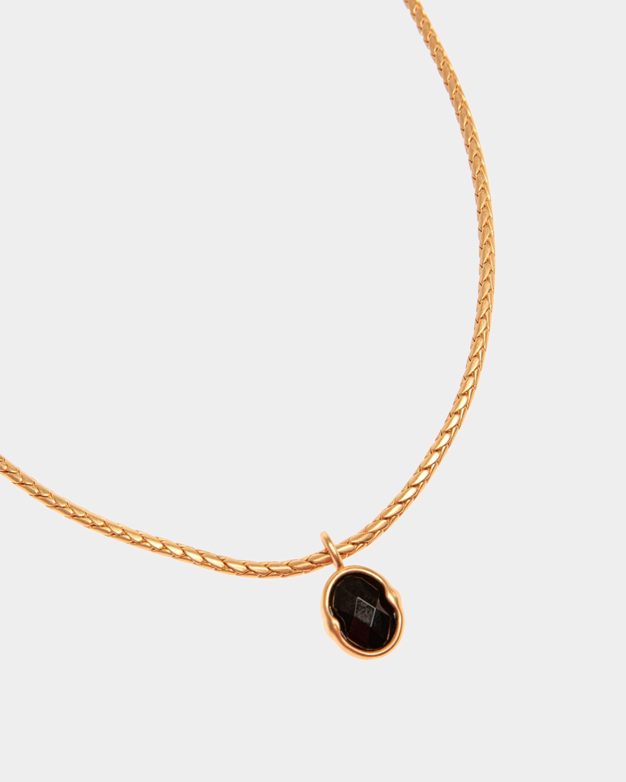 Bally Global - Collar Frame Outline Con Cadena De Serpiente - Dorado
