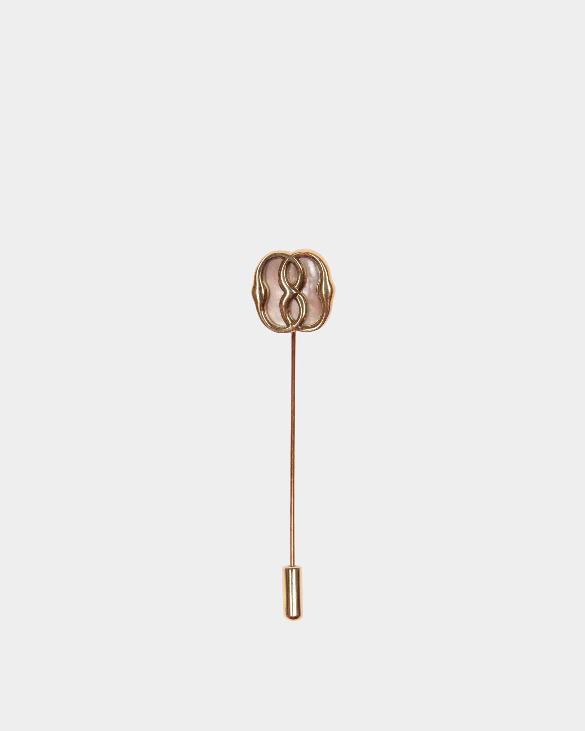 Bally Global - Emblem Pin In Hammered Gold - Gold