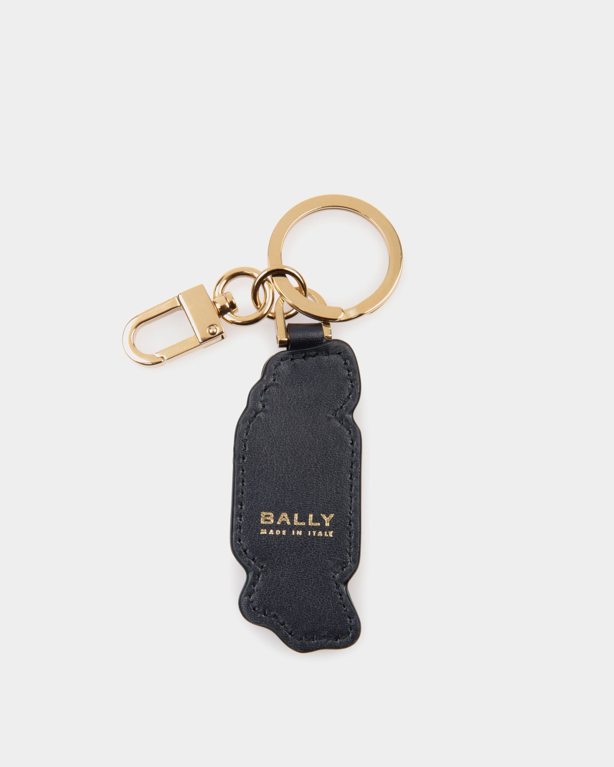 Bally Global - Unda Keychain In Choco-Candy Print Leather - Blue