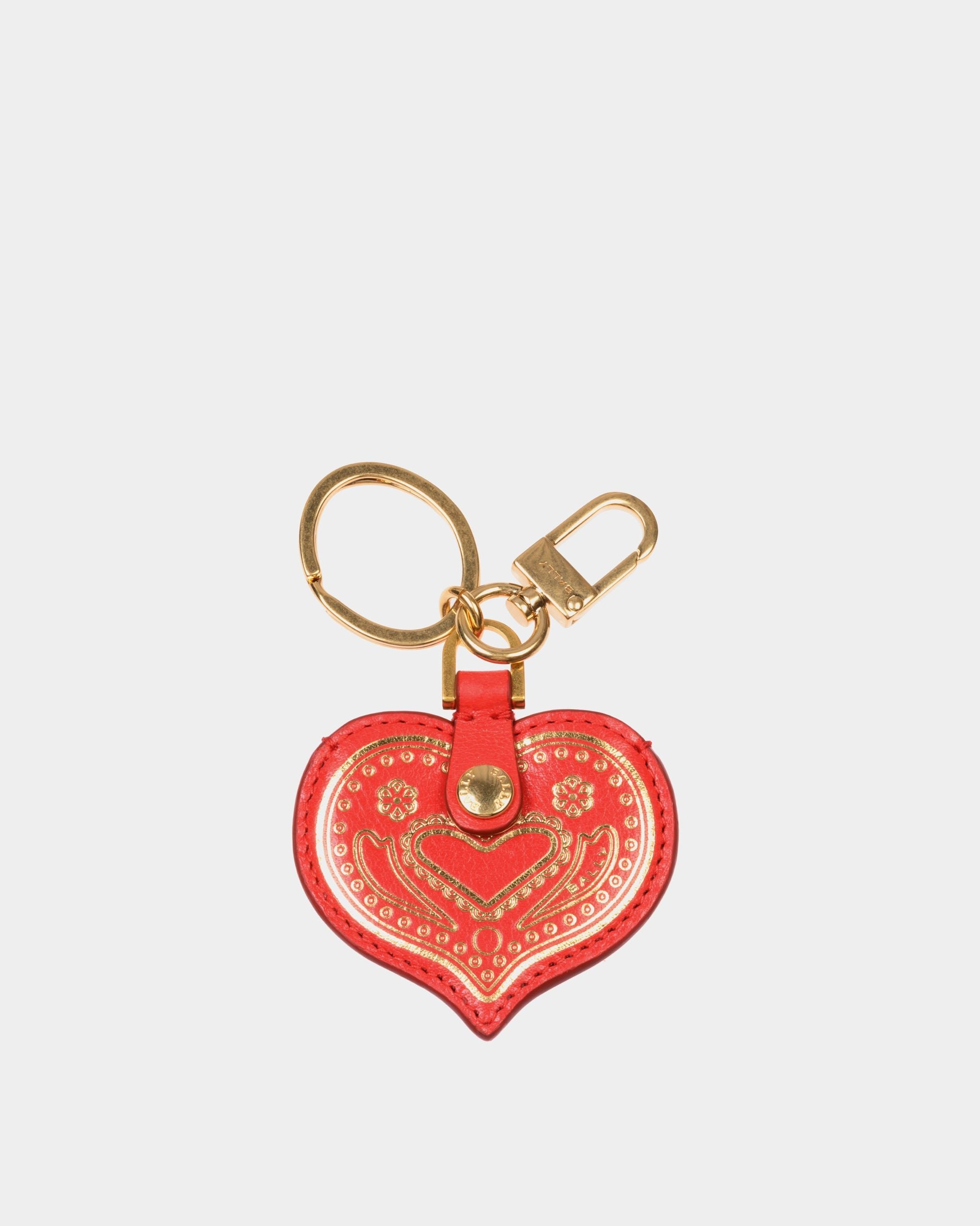 Bally Global - Soporte Para AirTag Swissness De Piel Roja - Rojo