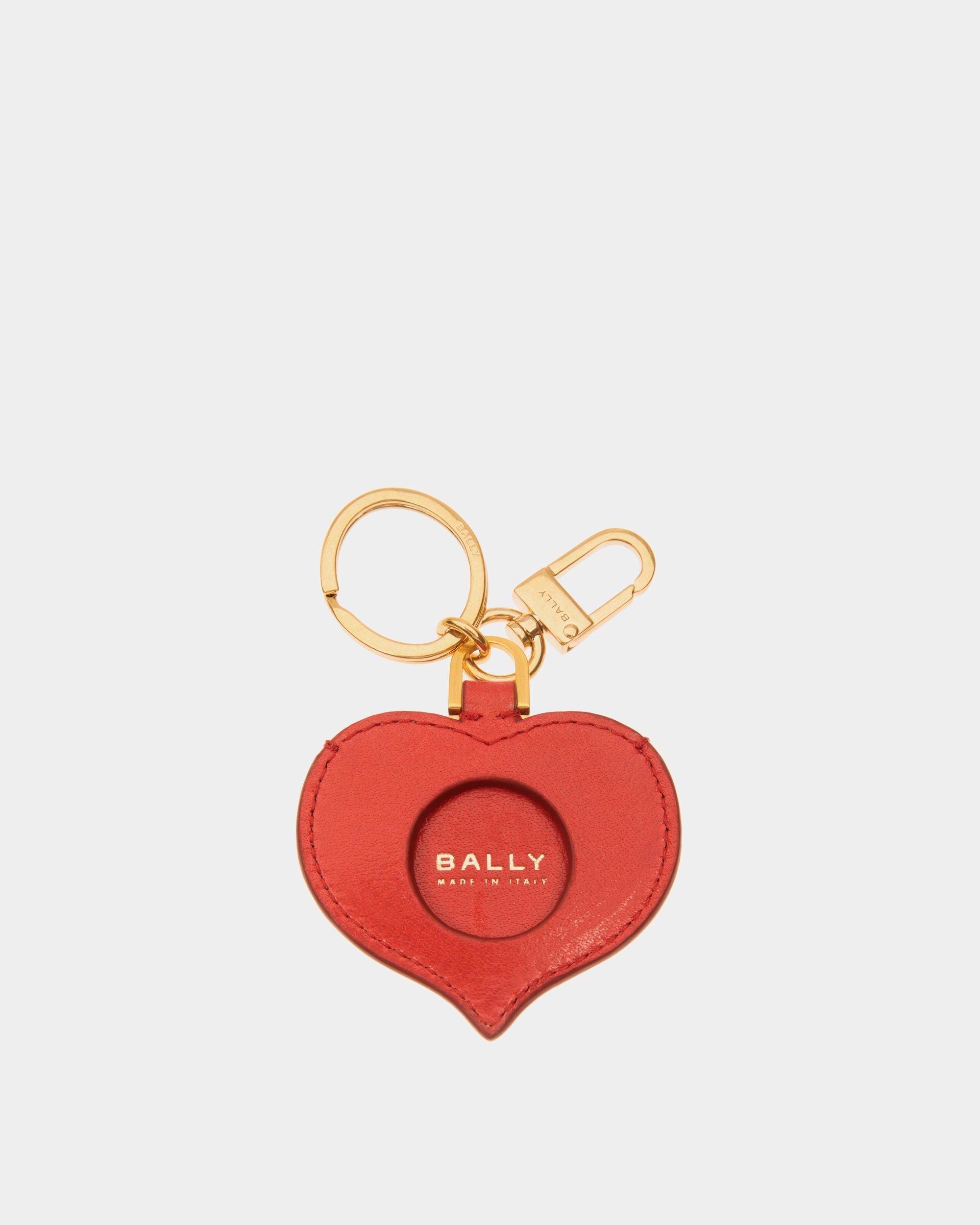 Bally Global - Soporte Para AirTag Swissness De Piel Roja - Rojo