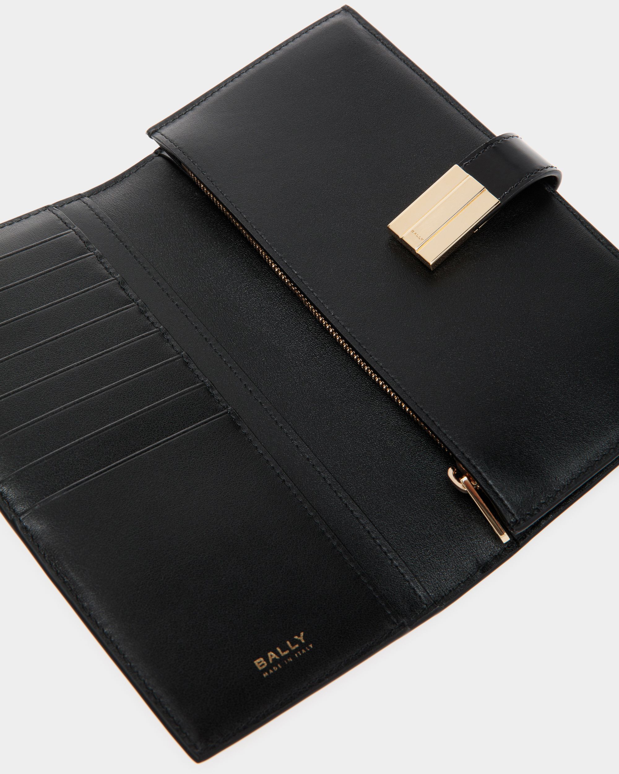 Bally Global - Cartera Continental Ollam De Piel Negra - Black