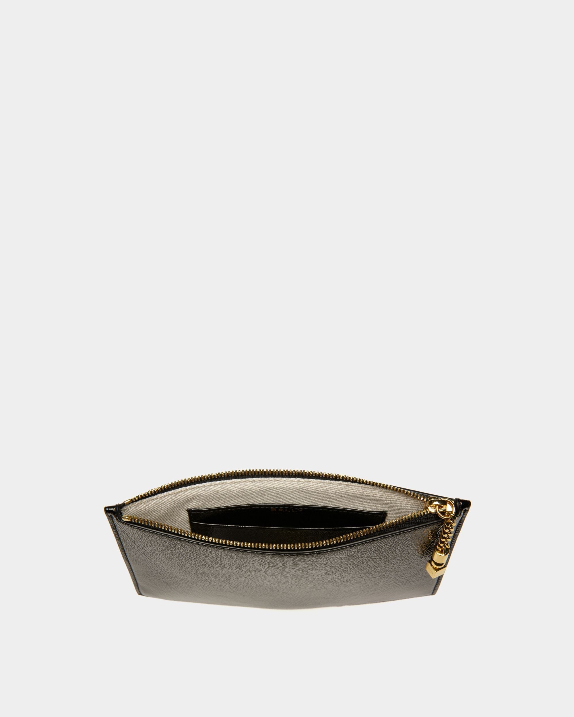 Bally Global - Pouch Block De Piel Negra - Negro