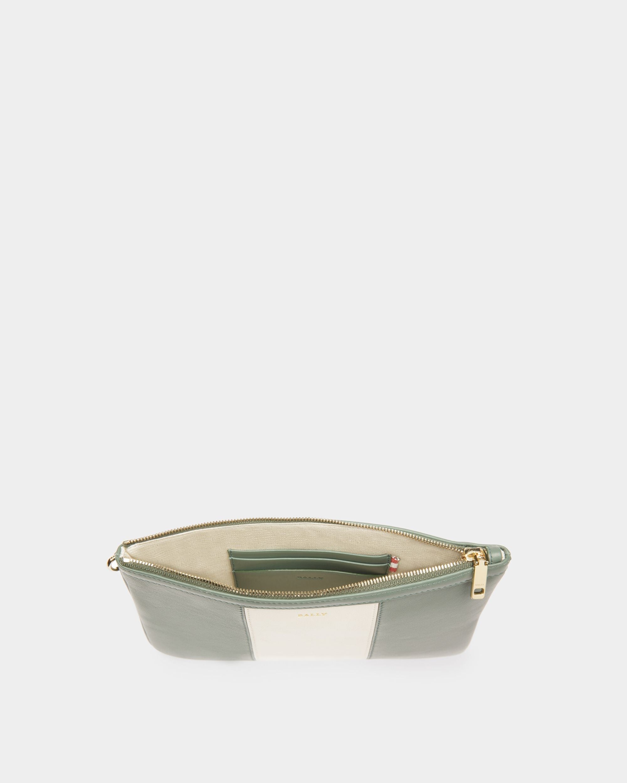 Bally Global - Cabana Wristlet in Green and White Leather - Green