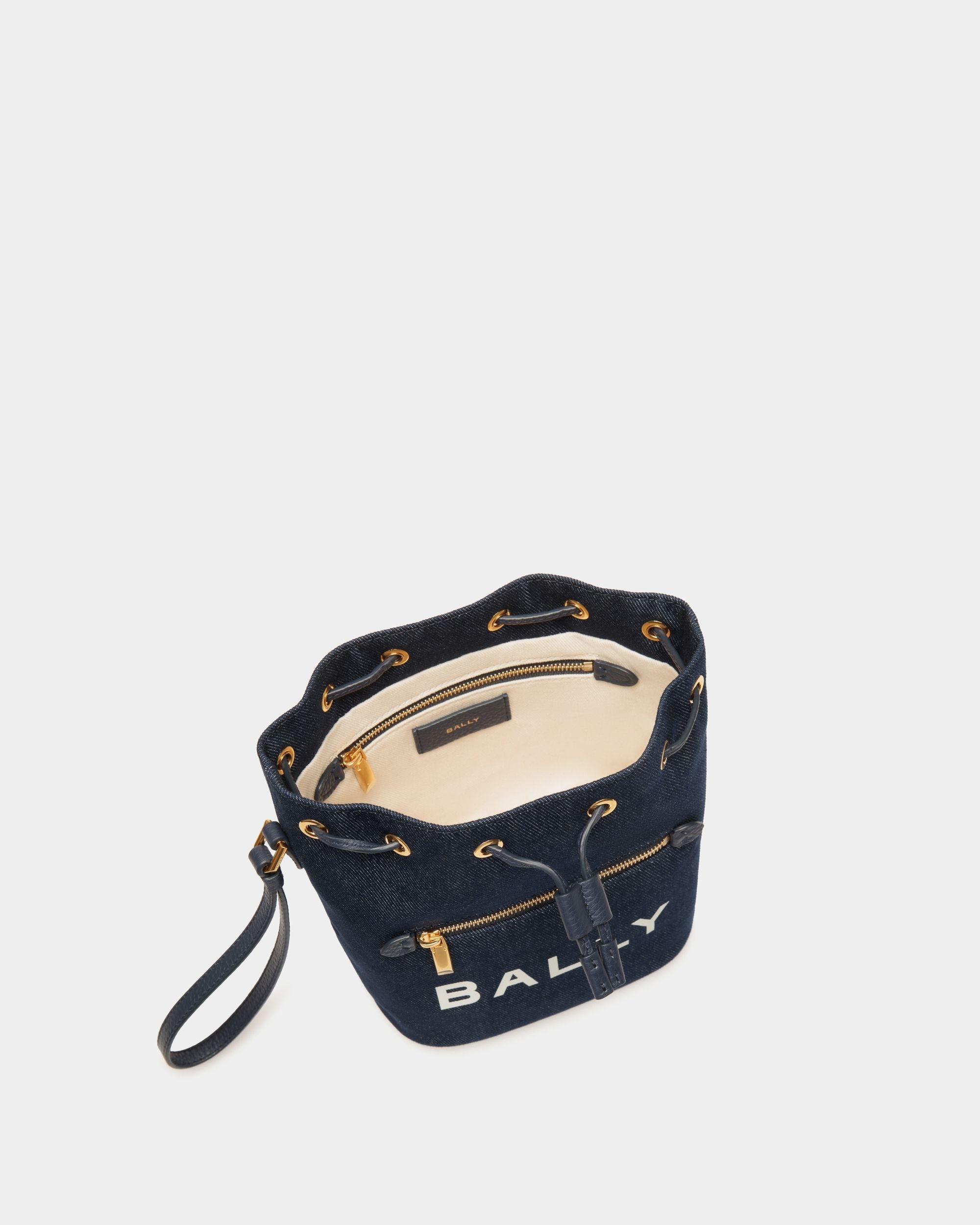 Bally Global - Mini Bucket Bag in Blue Denim - Blue