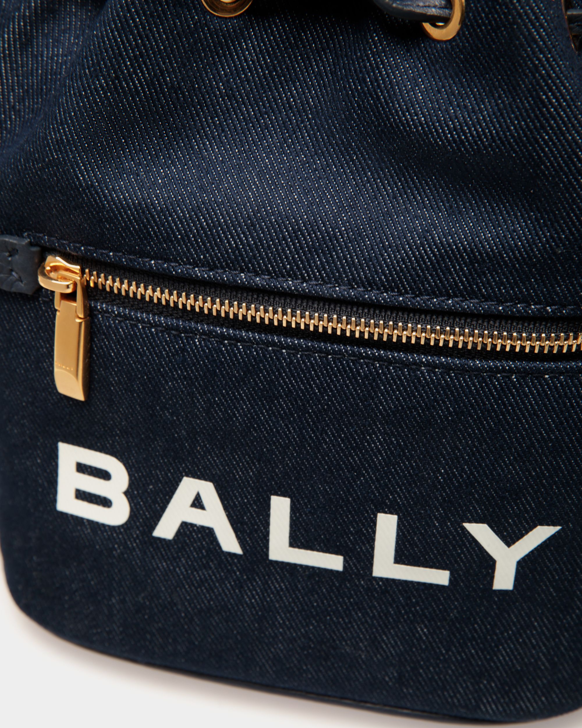 Bally Global - Mini Bucket Bag in Blue Denim - Blue