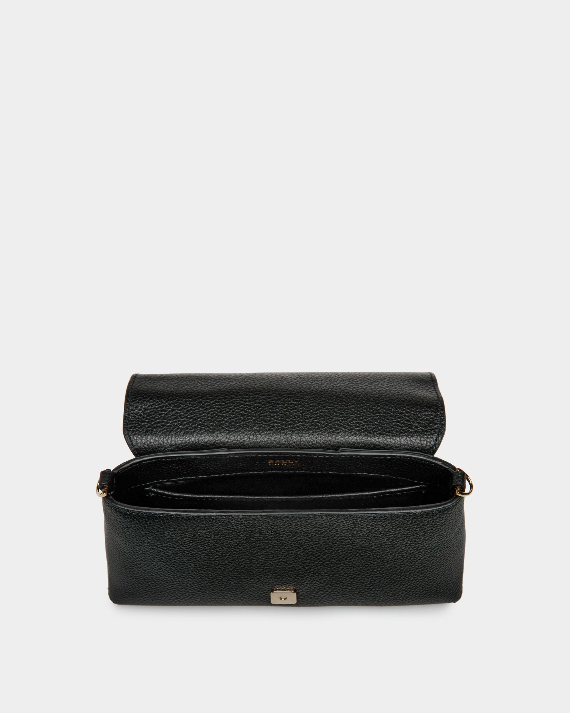 Bally Global - Minibolso Multiusos Lock Me De Piel Granulada Negra - Negro
