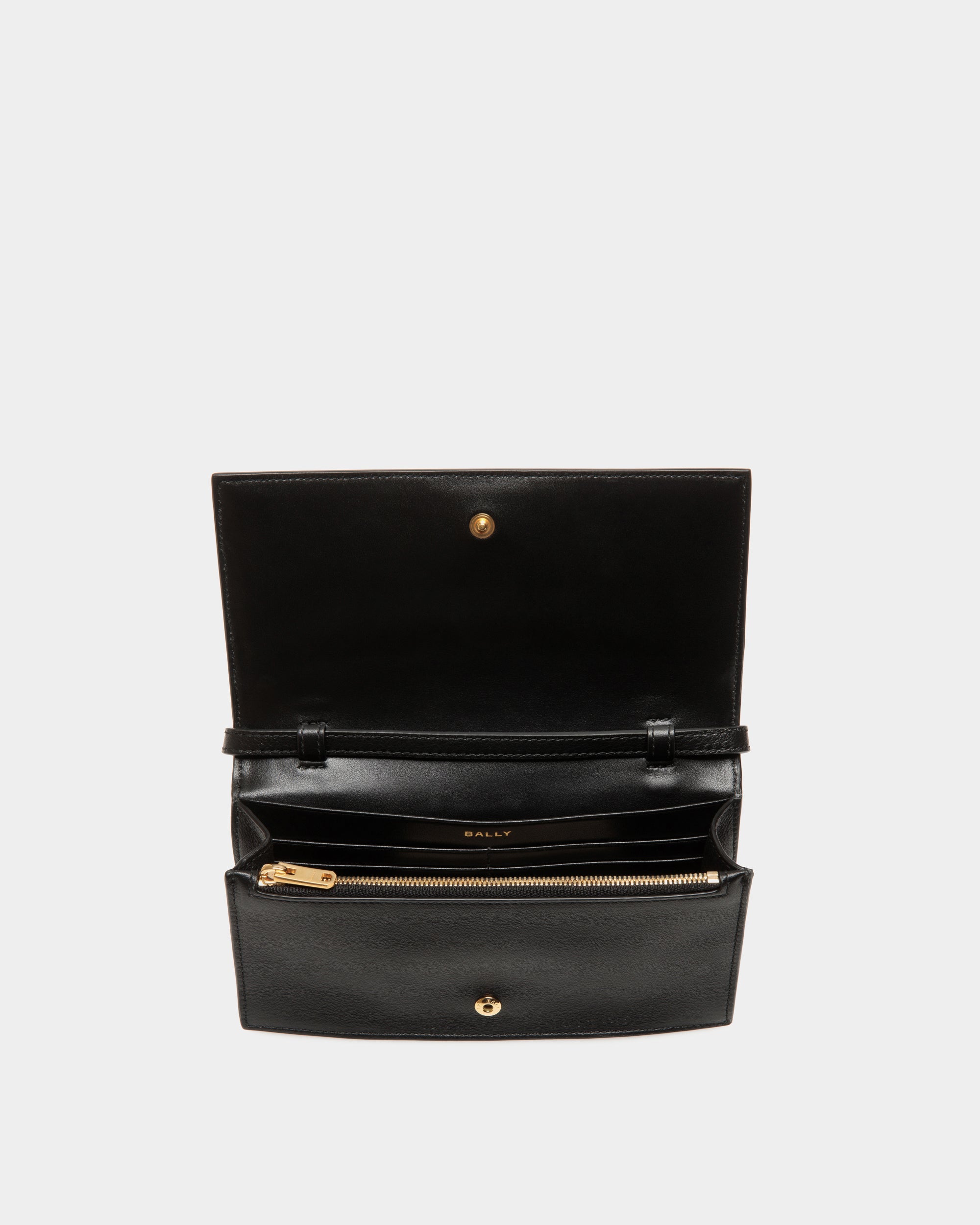 Bally Global - Code Phone Wallet in Black Leather - Negro