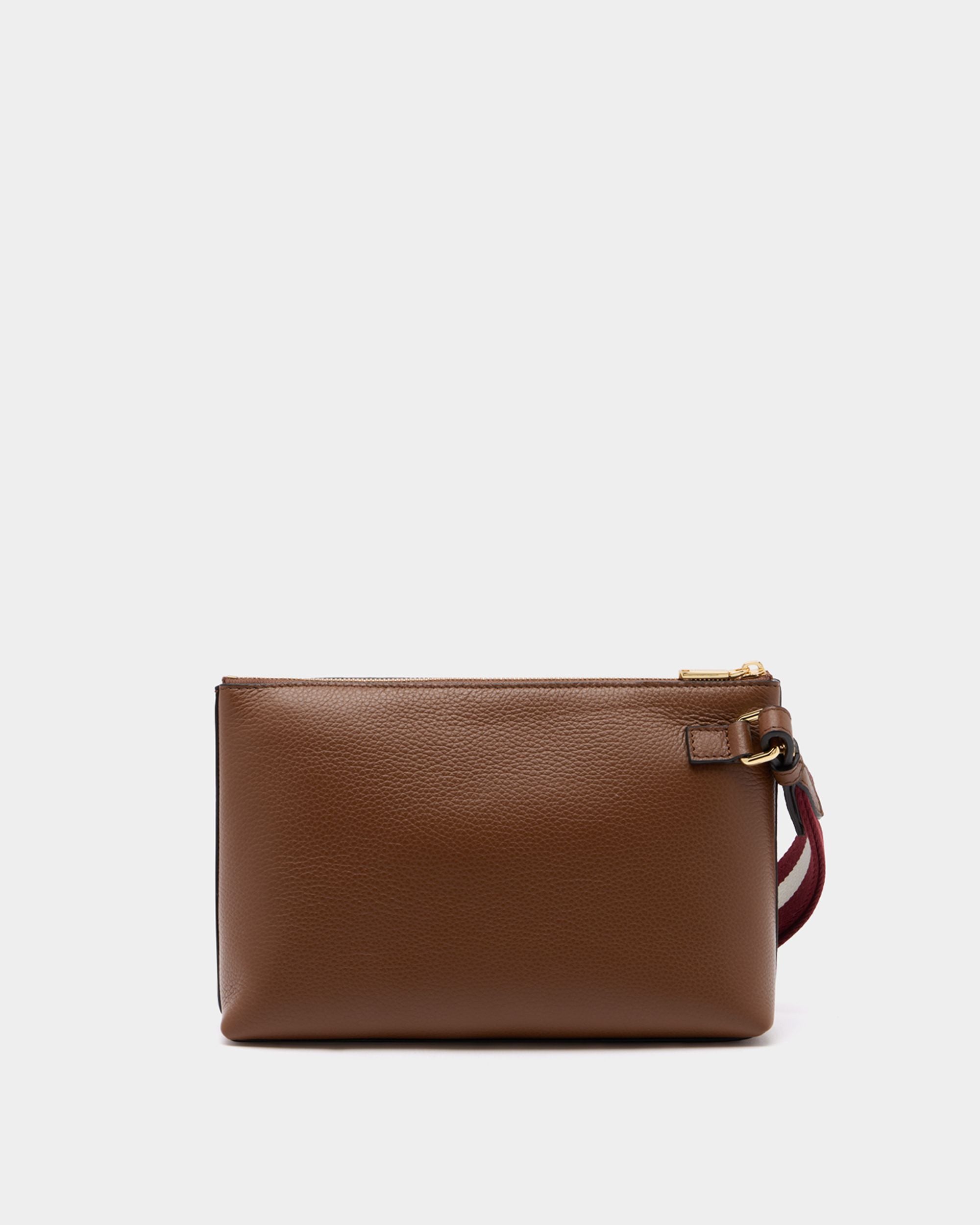 Bally Global - Hera Pouch in Brown Grained Leather - Brown