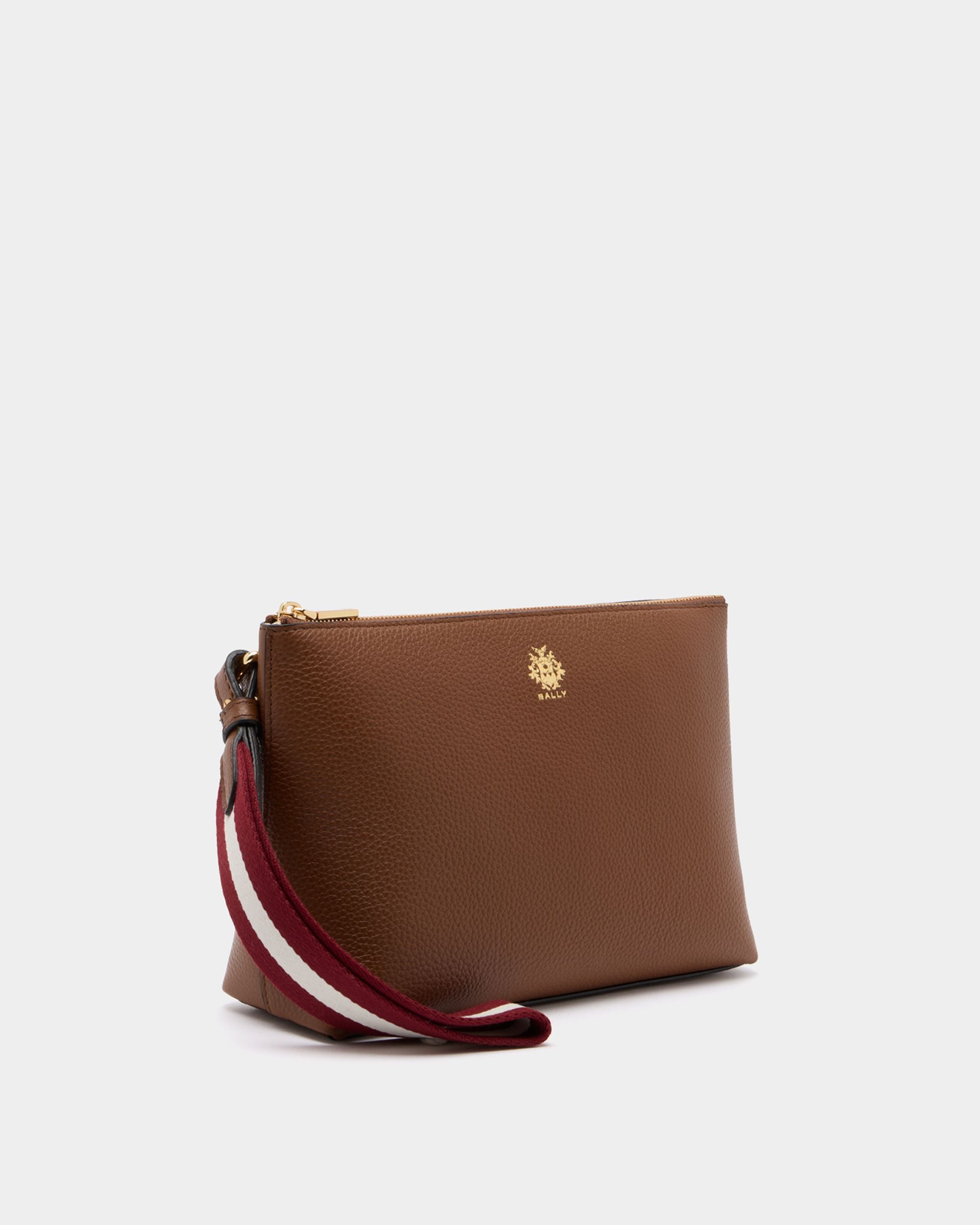Bally Global - Hera Pouch in Brown Grained Leather - Brown