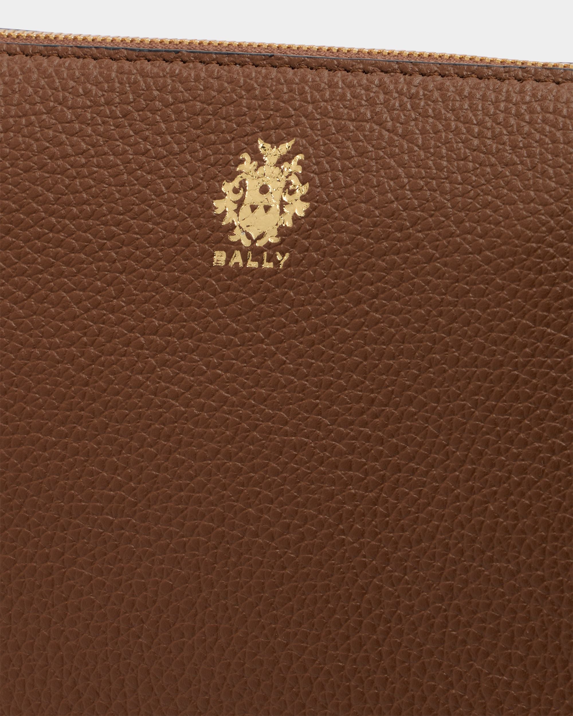 Bally Global - Hera Pouch in Brown Grained Leather - Brown