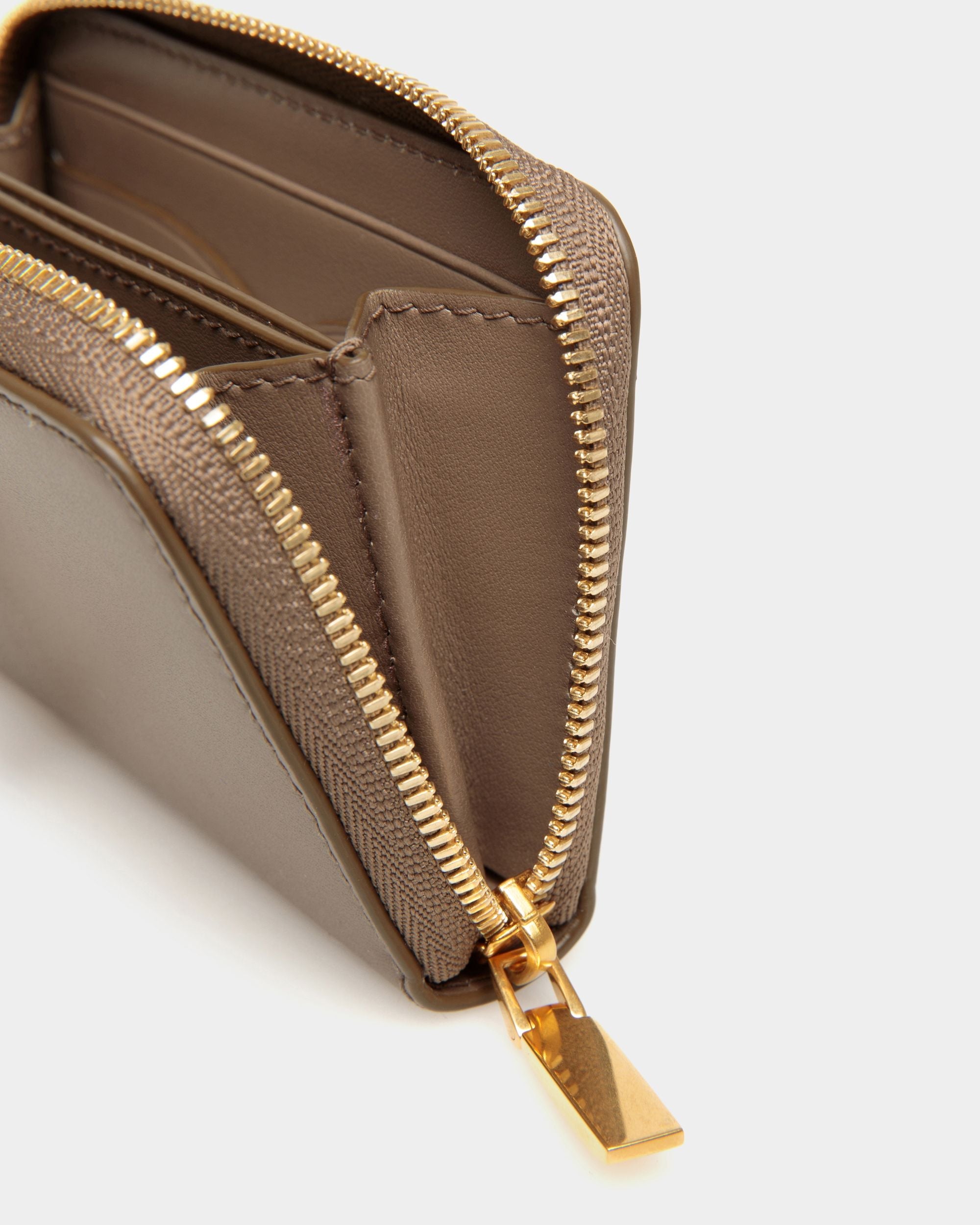 Bally Global - Monedero Con Tarjetero Emblem De Piel Beige - Beige