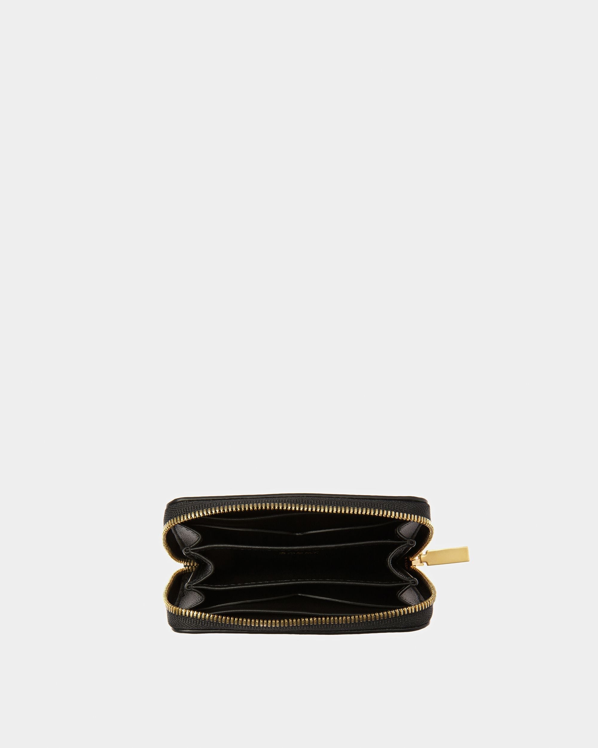Bally Global - Monedero Con Tarjetero Emblem De Piel Negra - Negro