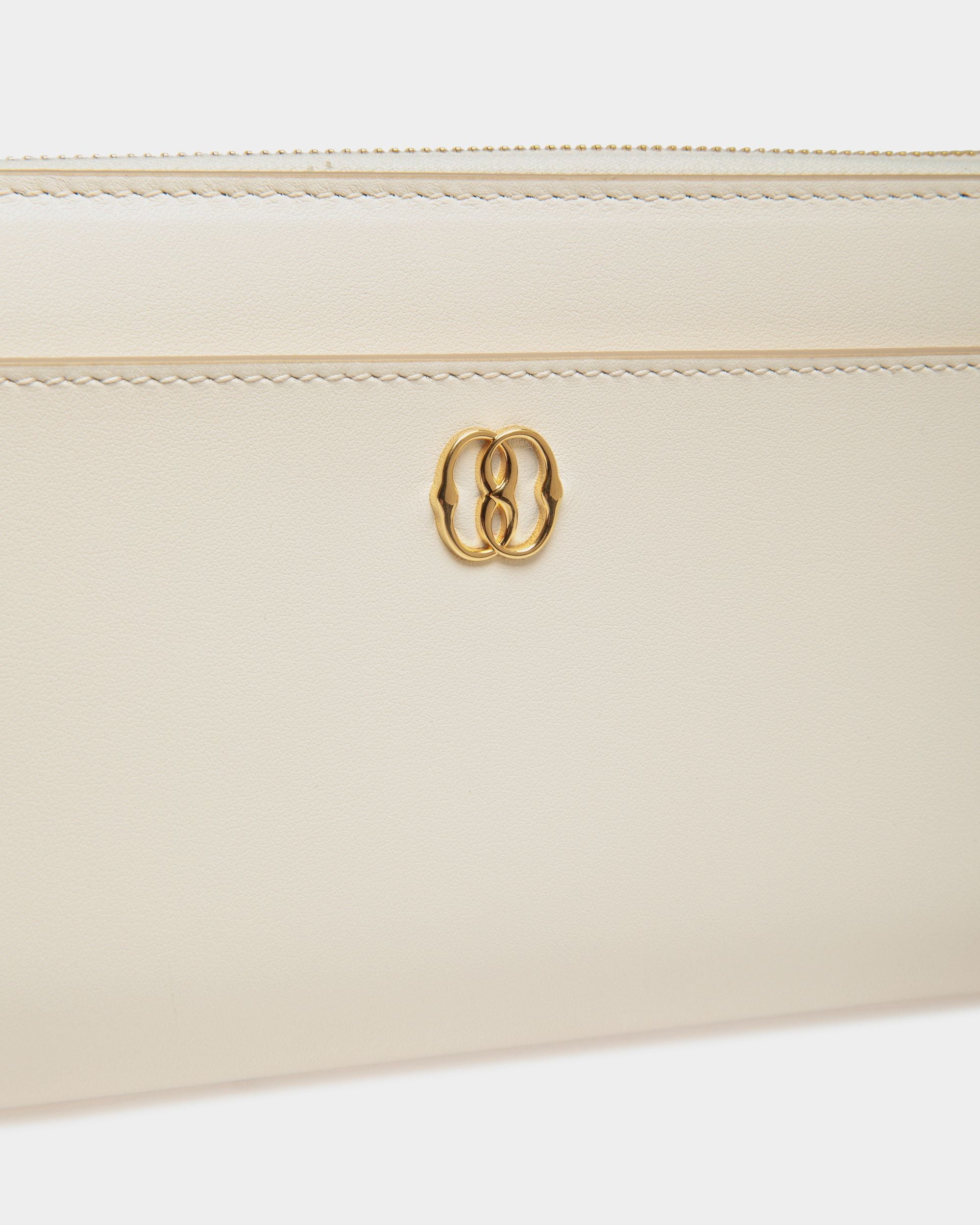 Bally Global - Emblem Long Wallet in White Leather - White