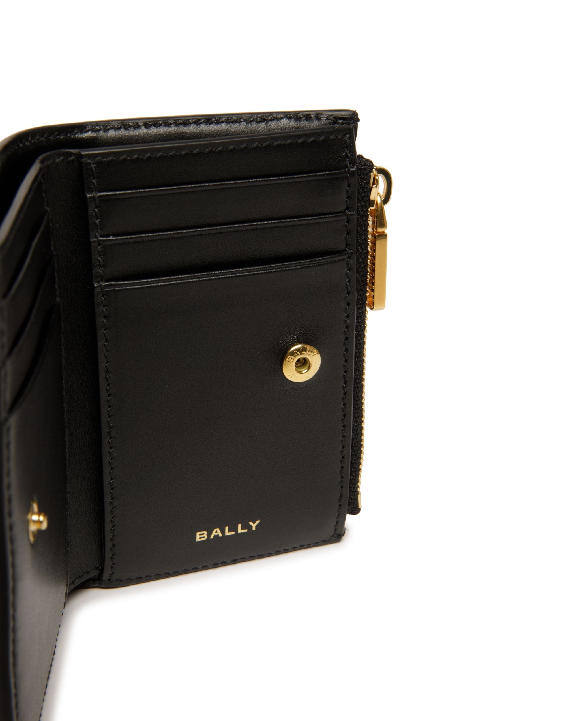 Bally Global - Code Wallet in Black Leather - Black