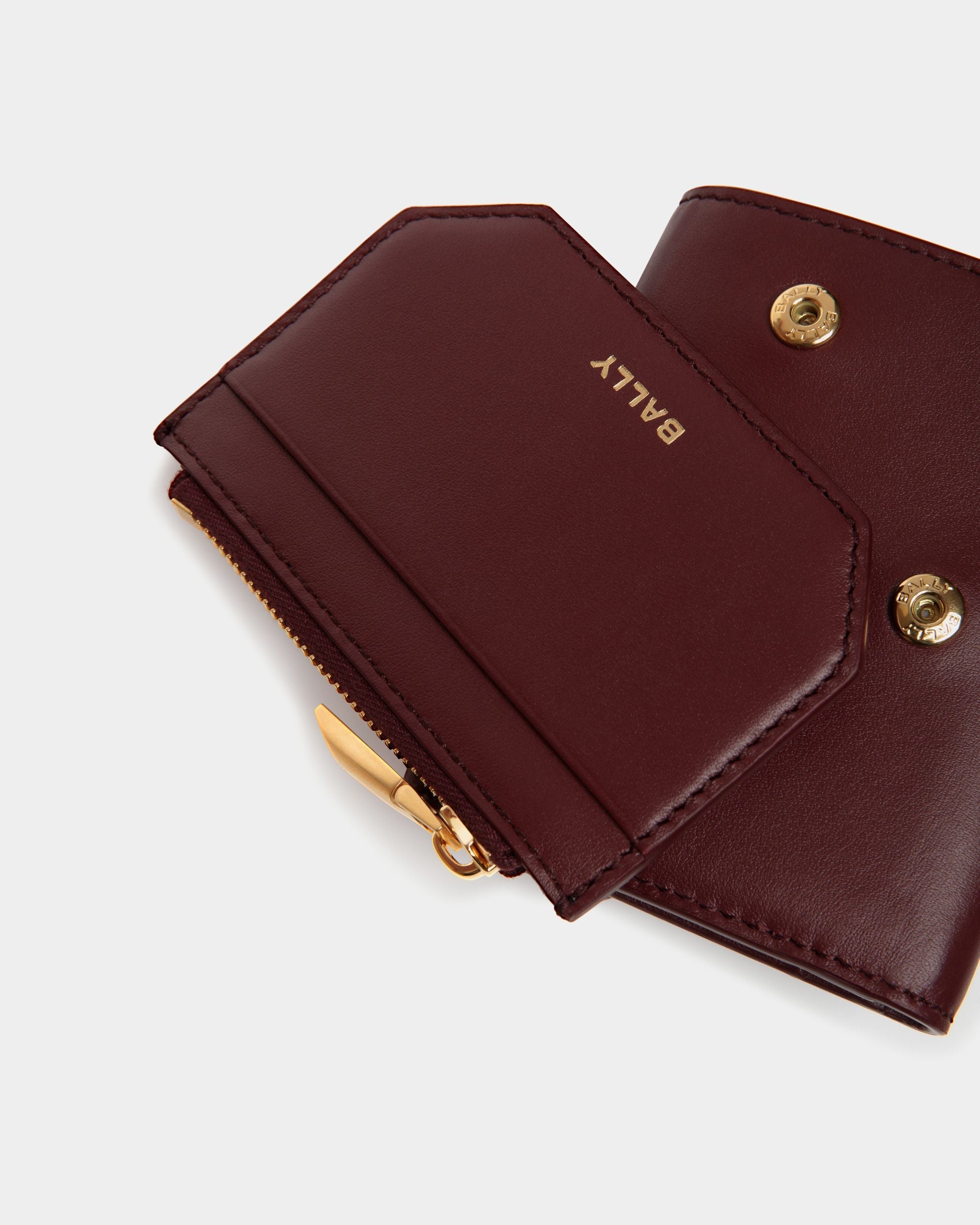 Bally Global - Emblem Wallet in Andorra Leather - Bordeaux