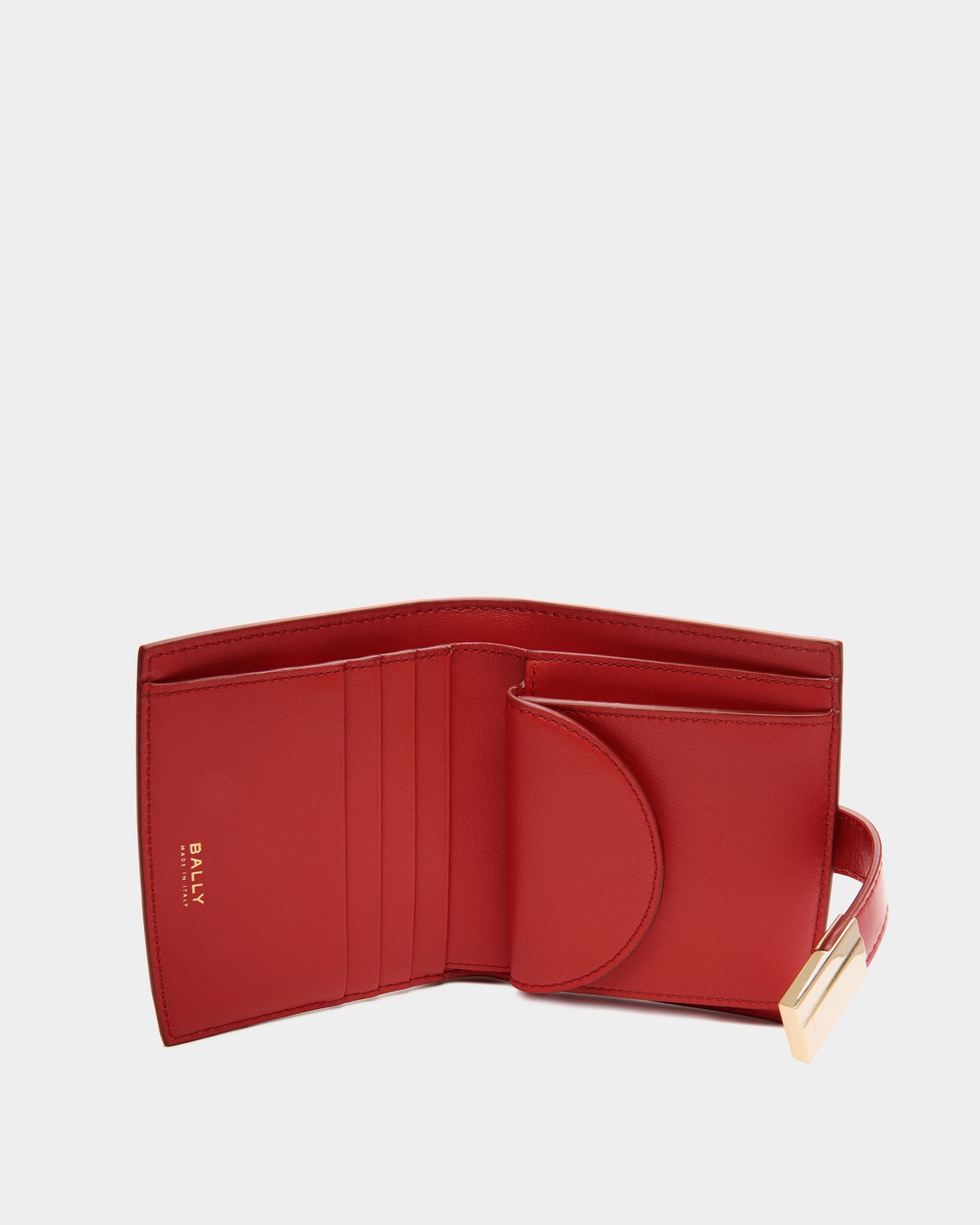 Bally Global - Ollam Bifold Wallet in Red Leather - Red