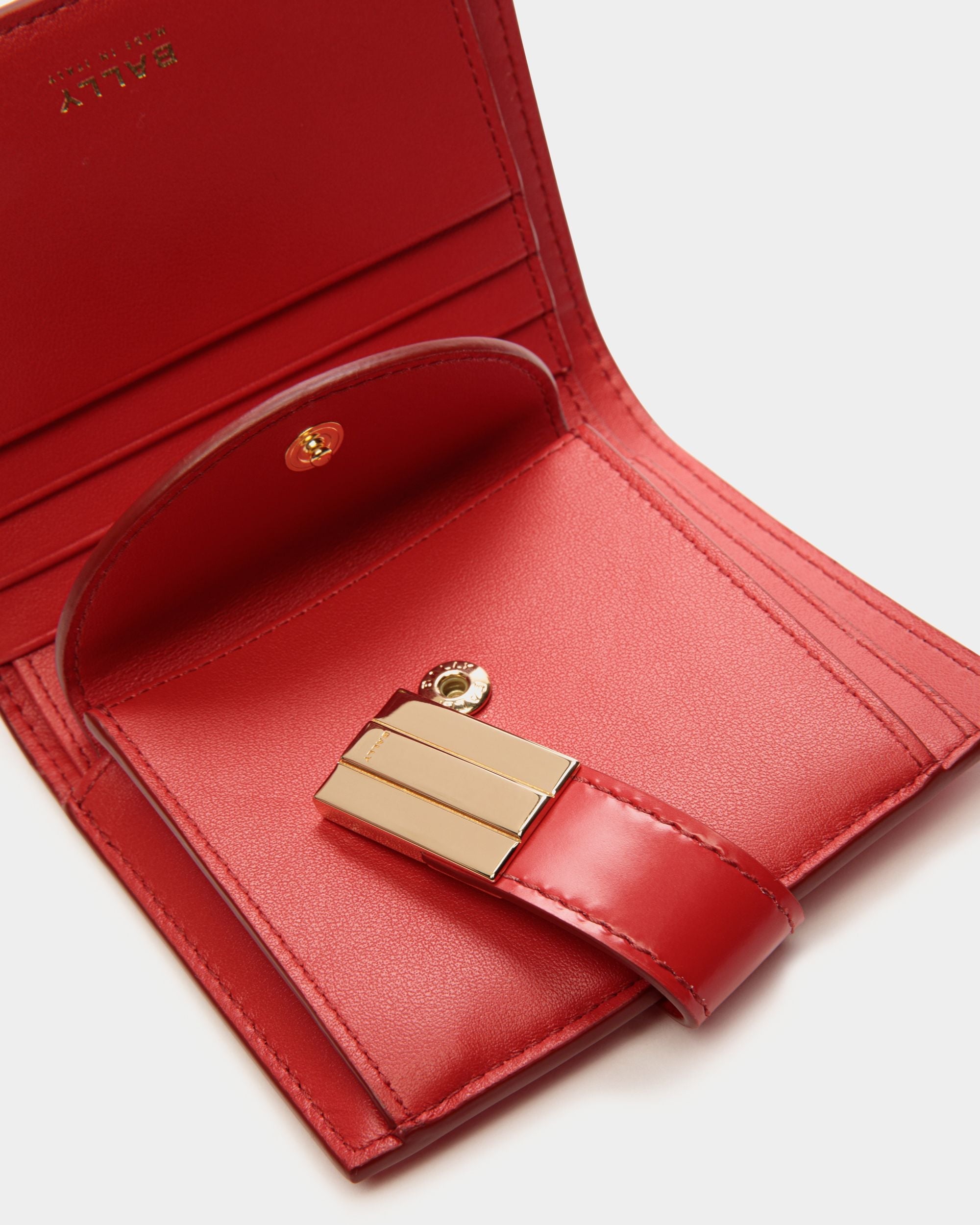 Bally Global - Ollam Bifold Wallet in Red Leather - Red