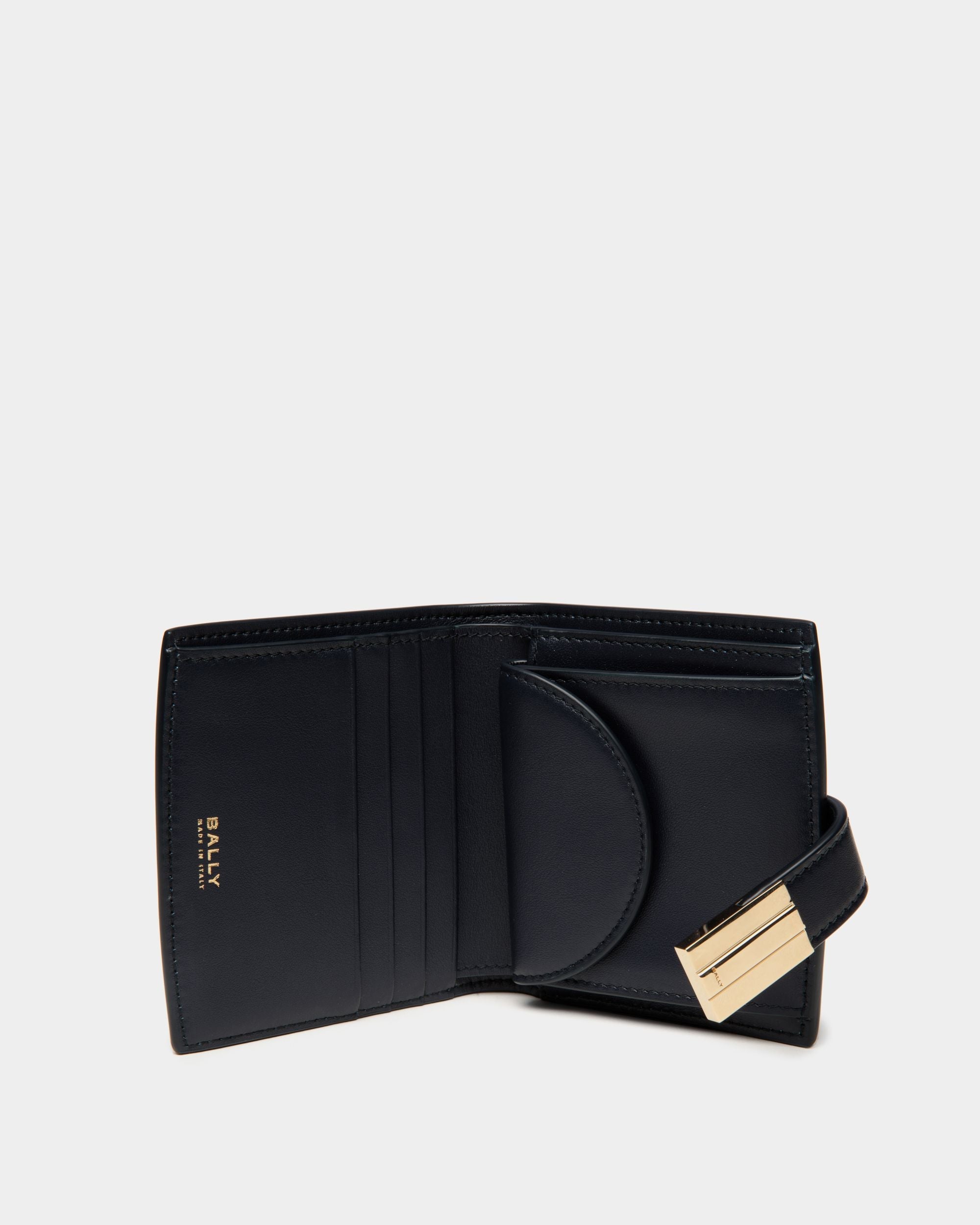 Bally Global - Cartera Ollam De Piel Navy Blue - Azul