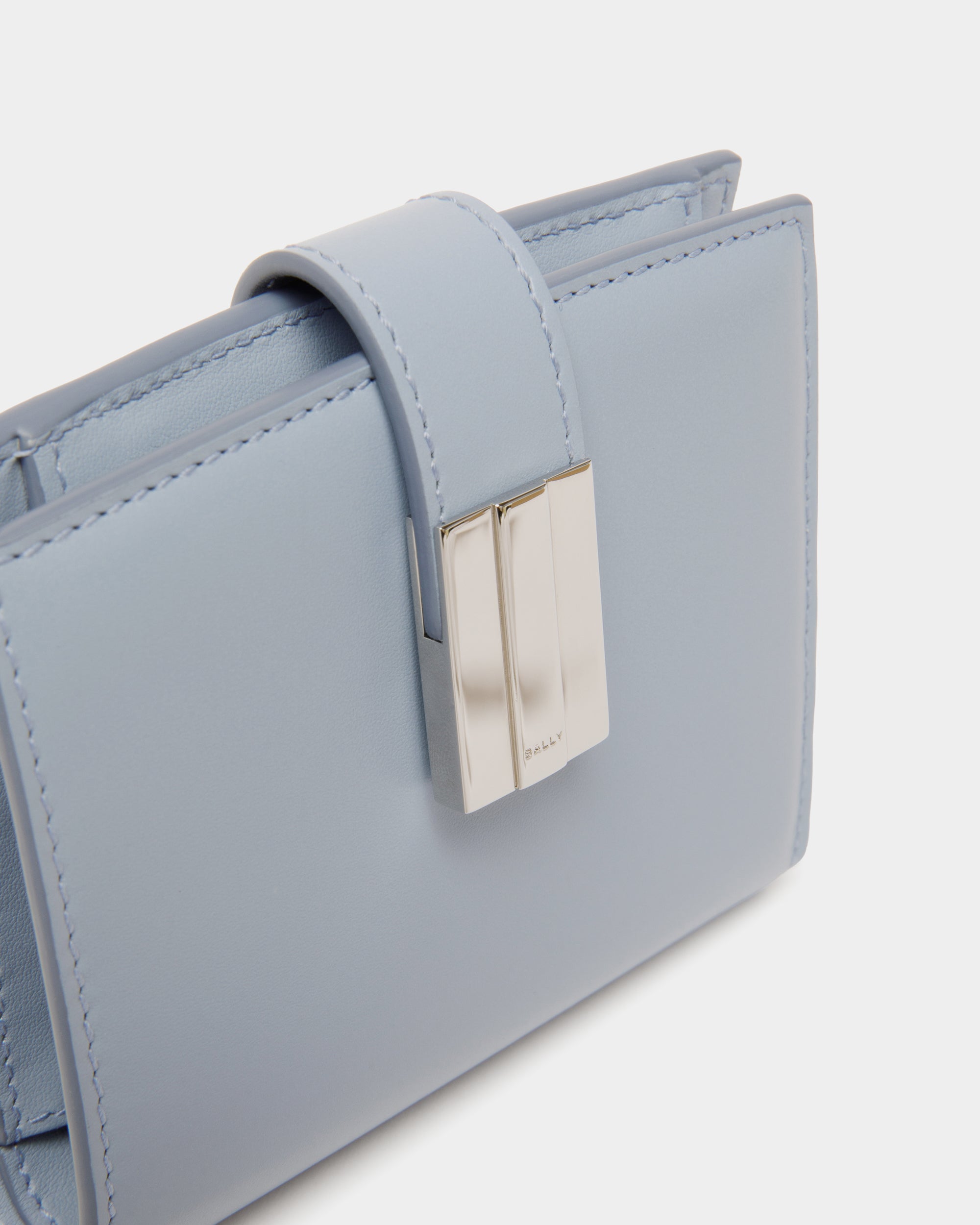 Bally Global - Cartera Ollam De Piel Light Blue - Azul