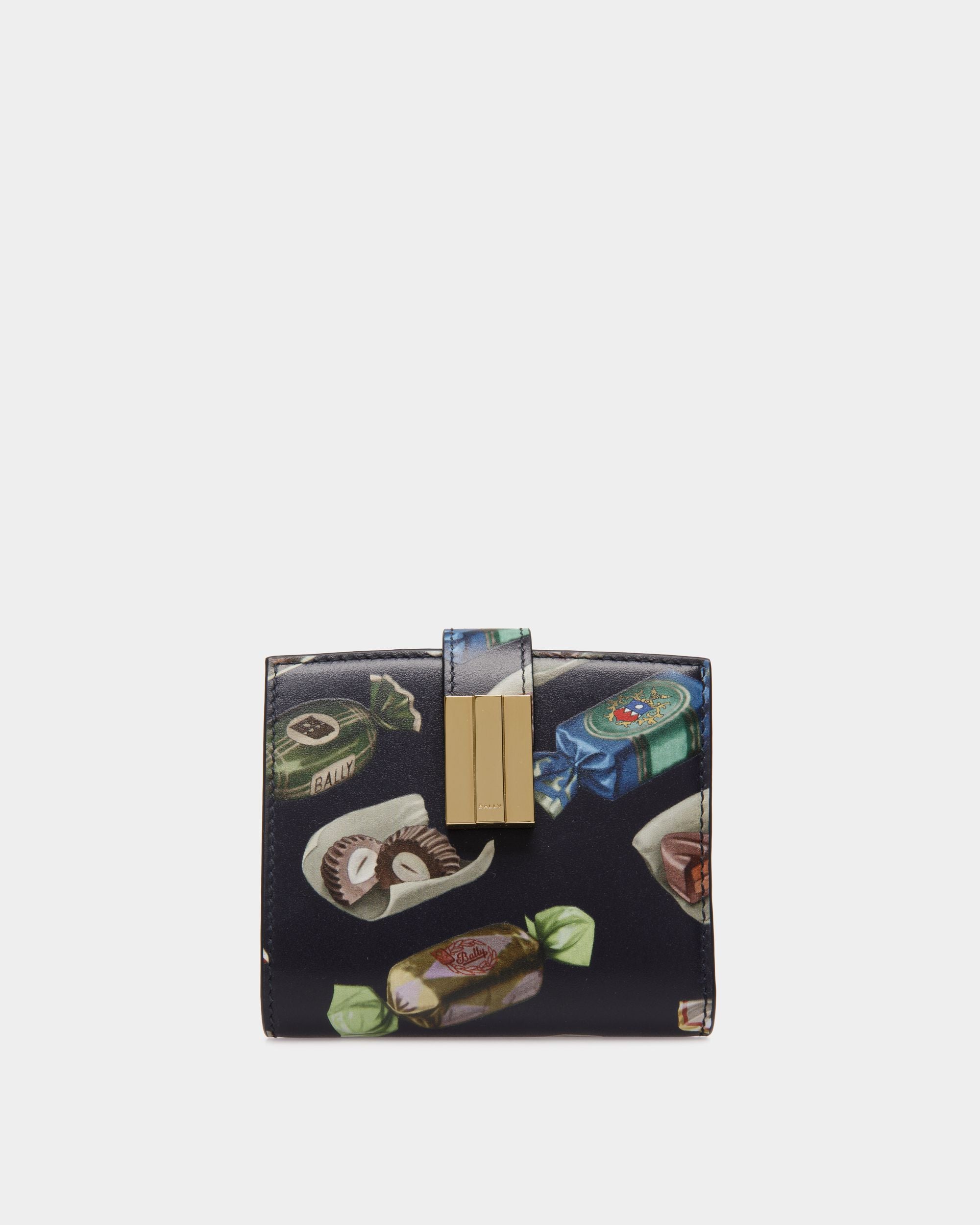 Bally Global - Ollam Wallet In Choco-Candy Print Leather - Blue