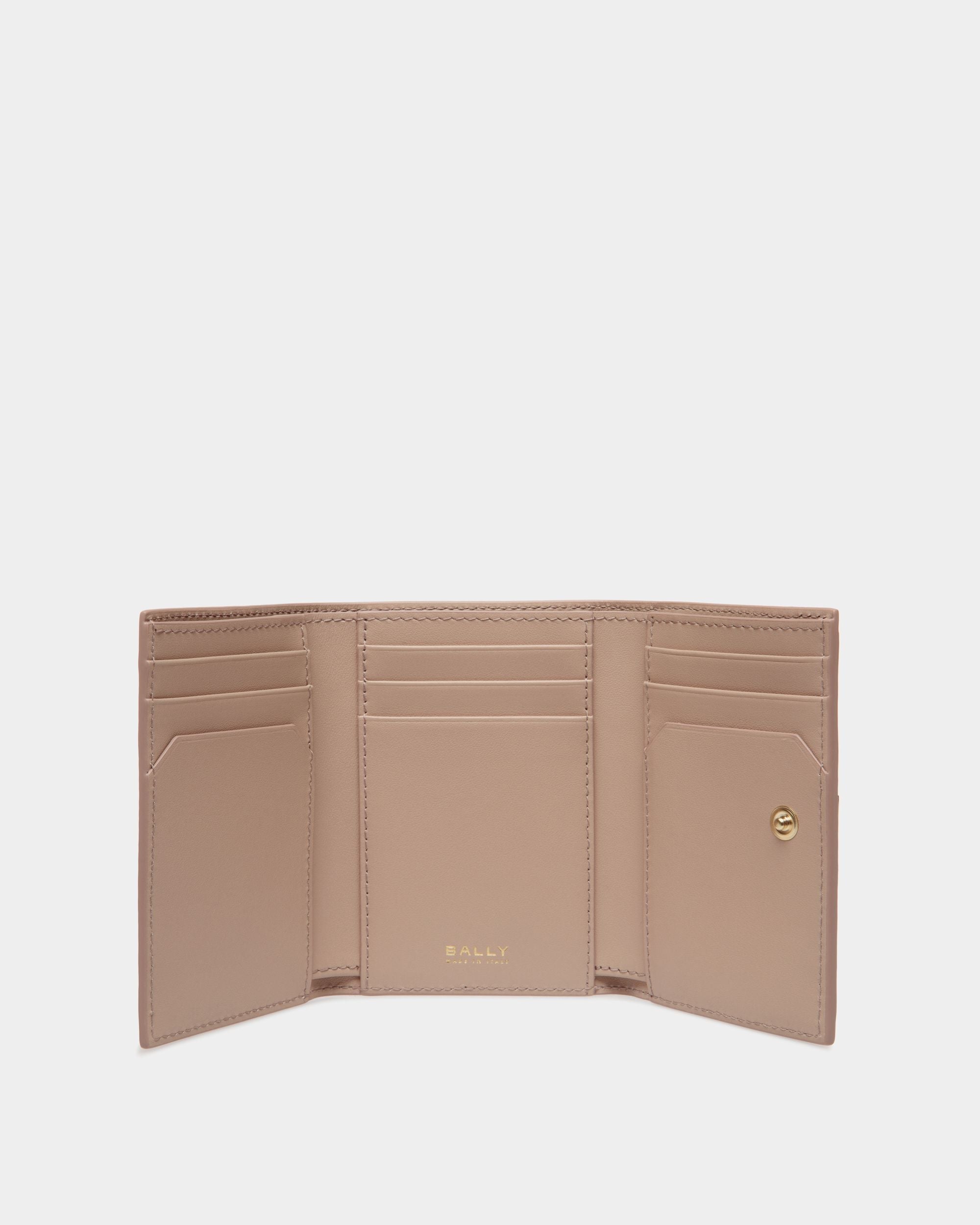 Bally Global - Cartera Lock Me De Piel Granulada Light Beige - Beige