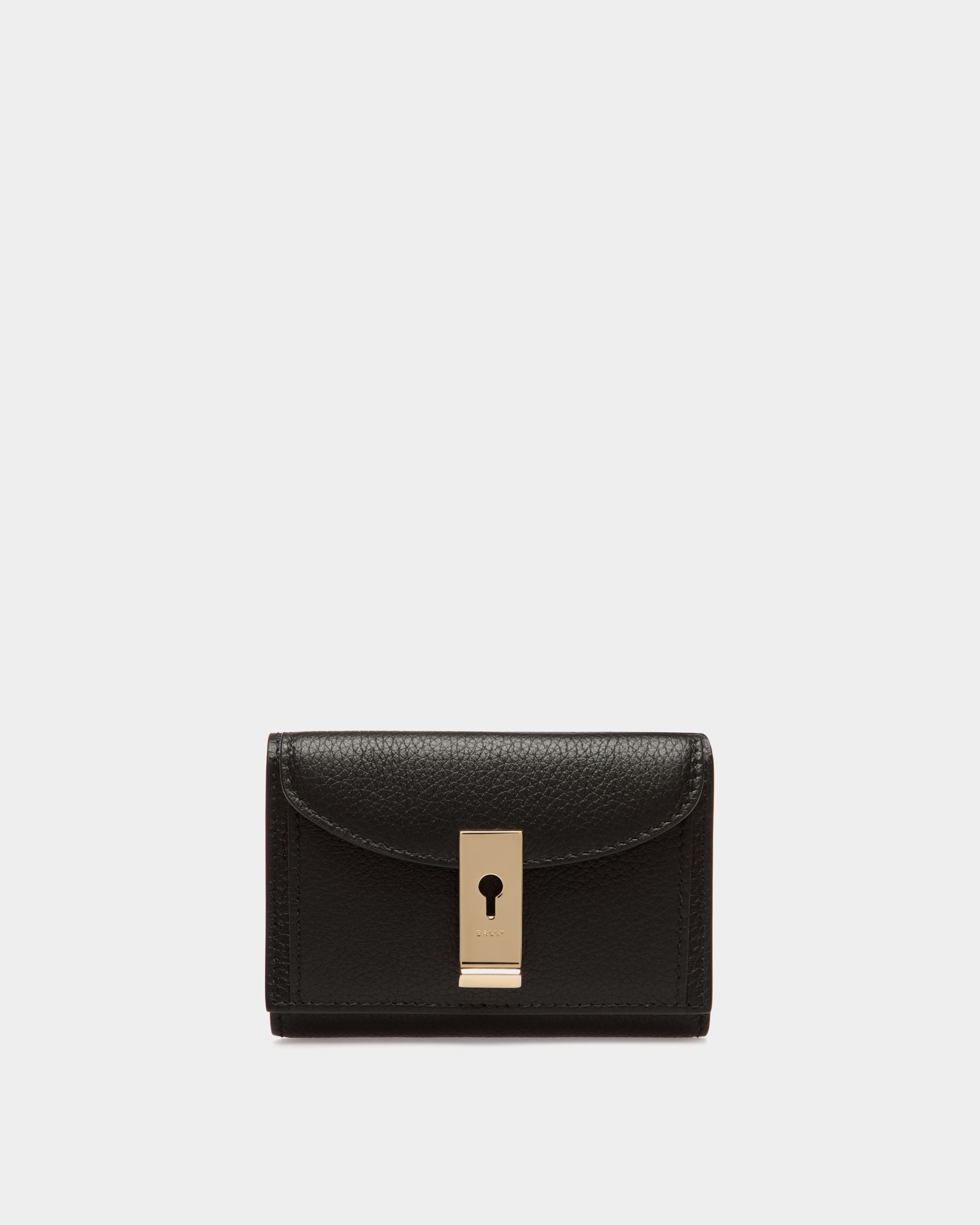 Bally Global - Cartera Lock Me De Piel Granulada Negra - Negro