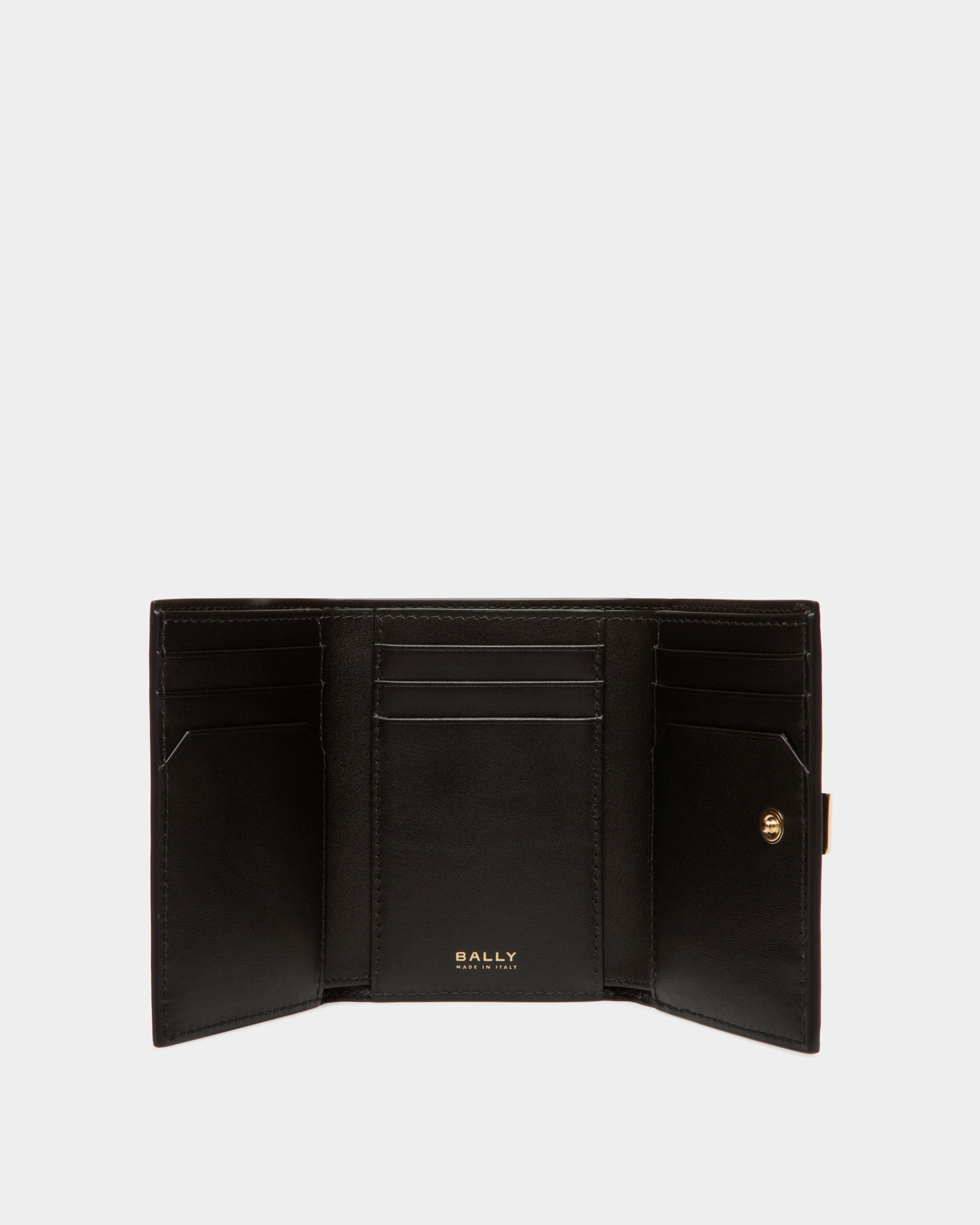 Bally Global - Cartera Lock Me De Piel Granulada Negra - Negro