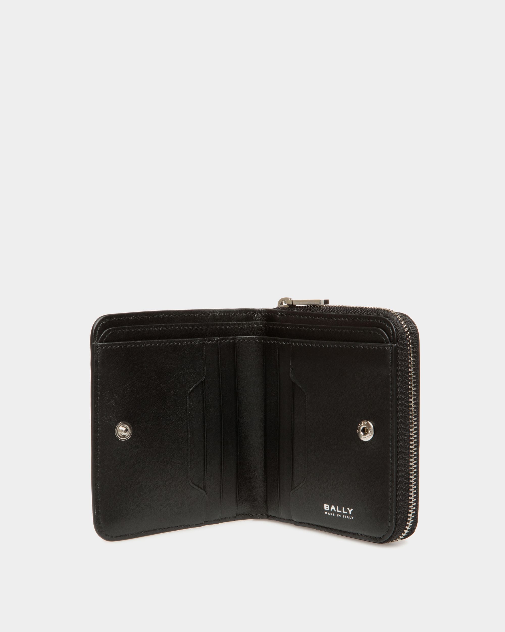 Bally Global - Cartera De Piel Negra Con Tachuelas Swissness - Negro