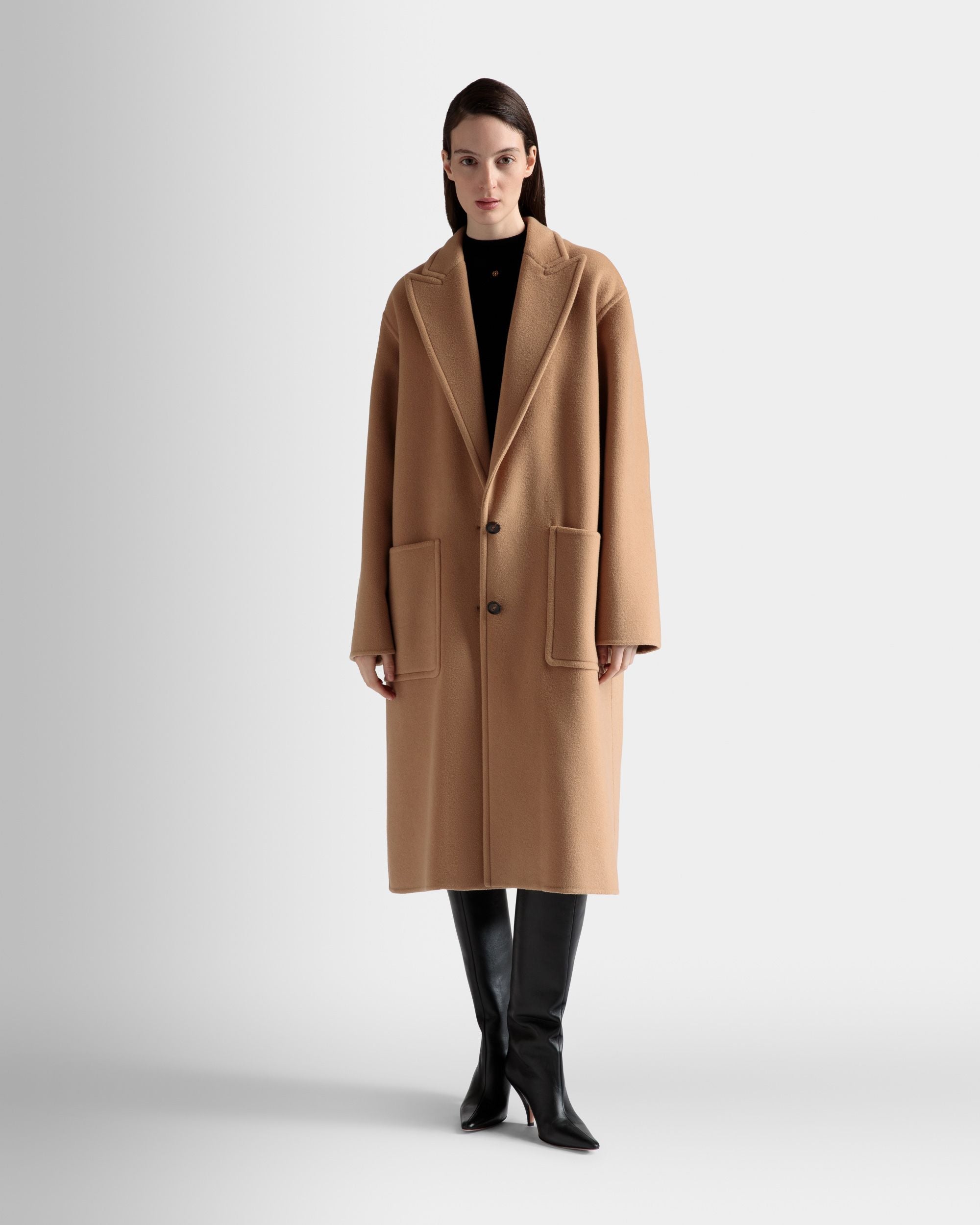 Bally Global - Abrigo De Botonadura Simple - Marrón