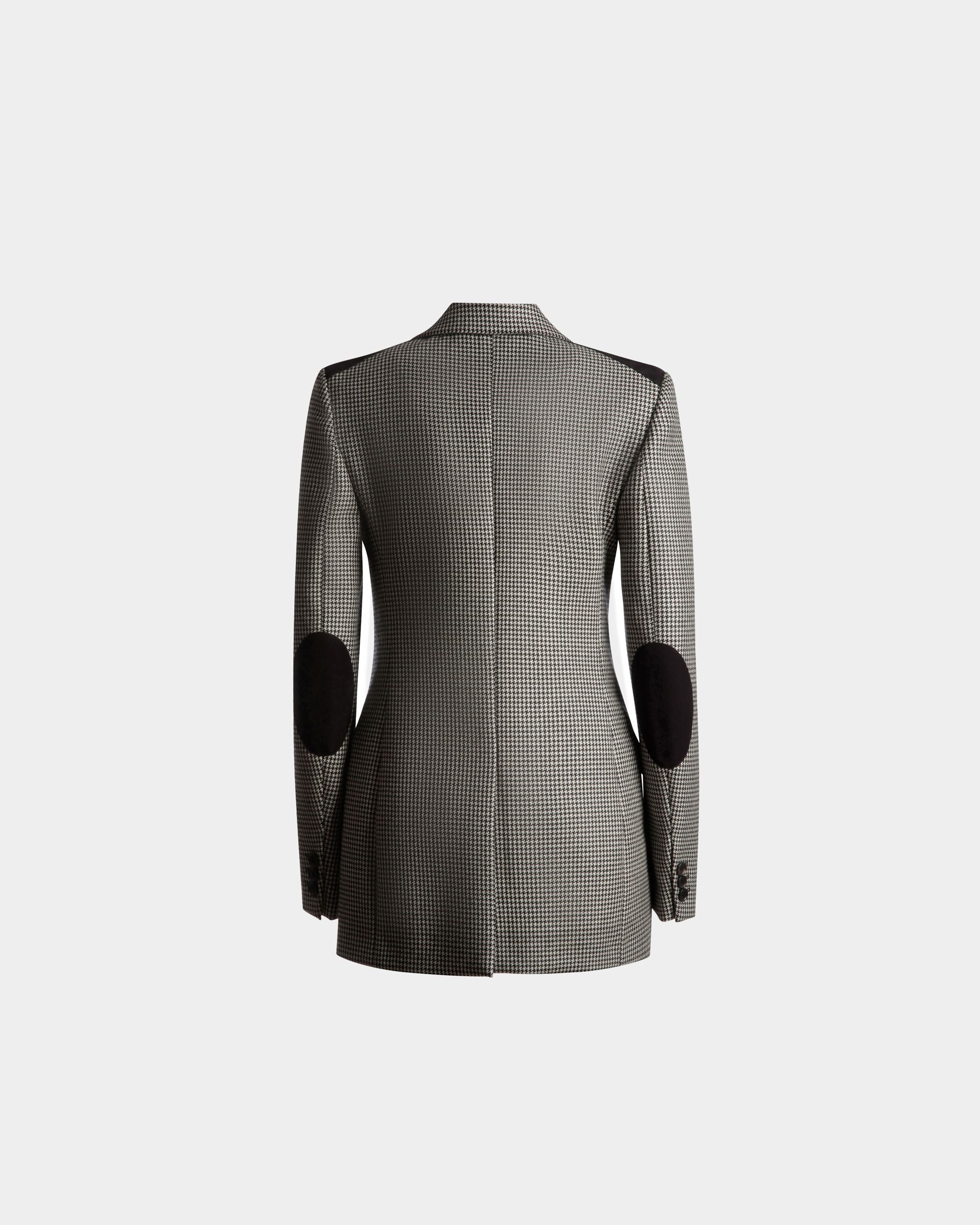 Bally Global - Dogtooth Jacket In Black And White Wool - Black