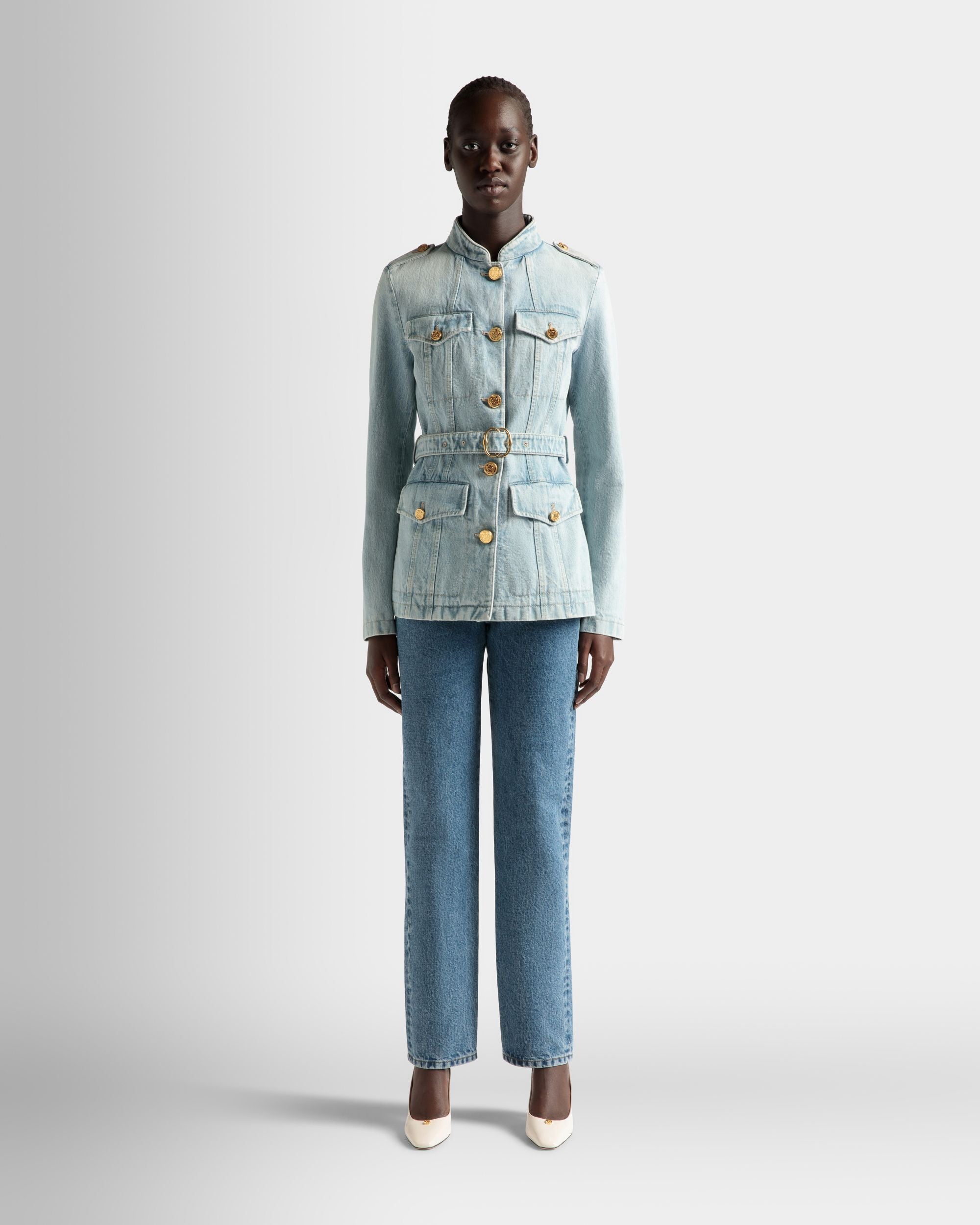 Bally Global - Denim Jacket in Light Blue Cotton - Blue