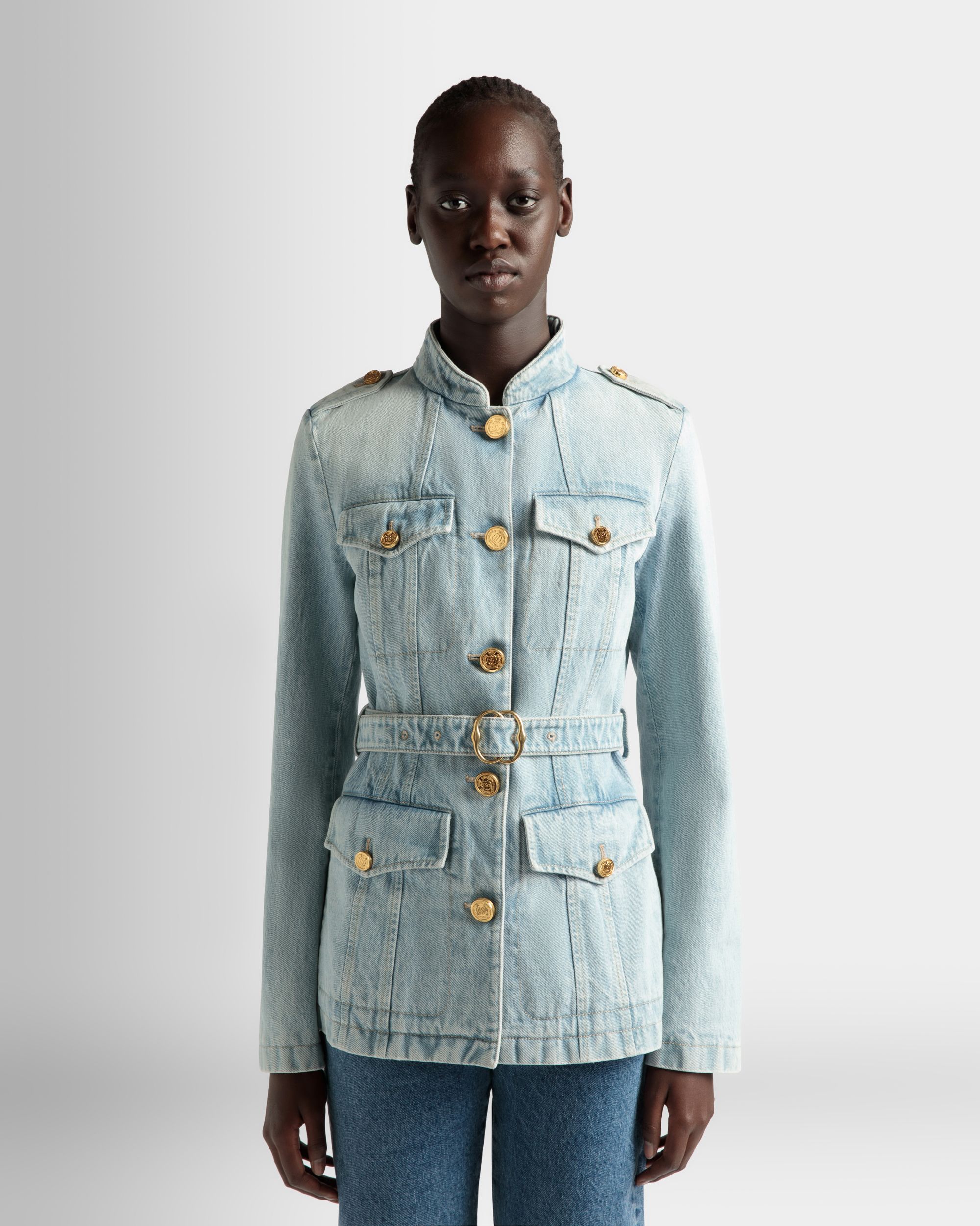 Bally Global - Denim Jacket in Light Blue Cotton - Blue