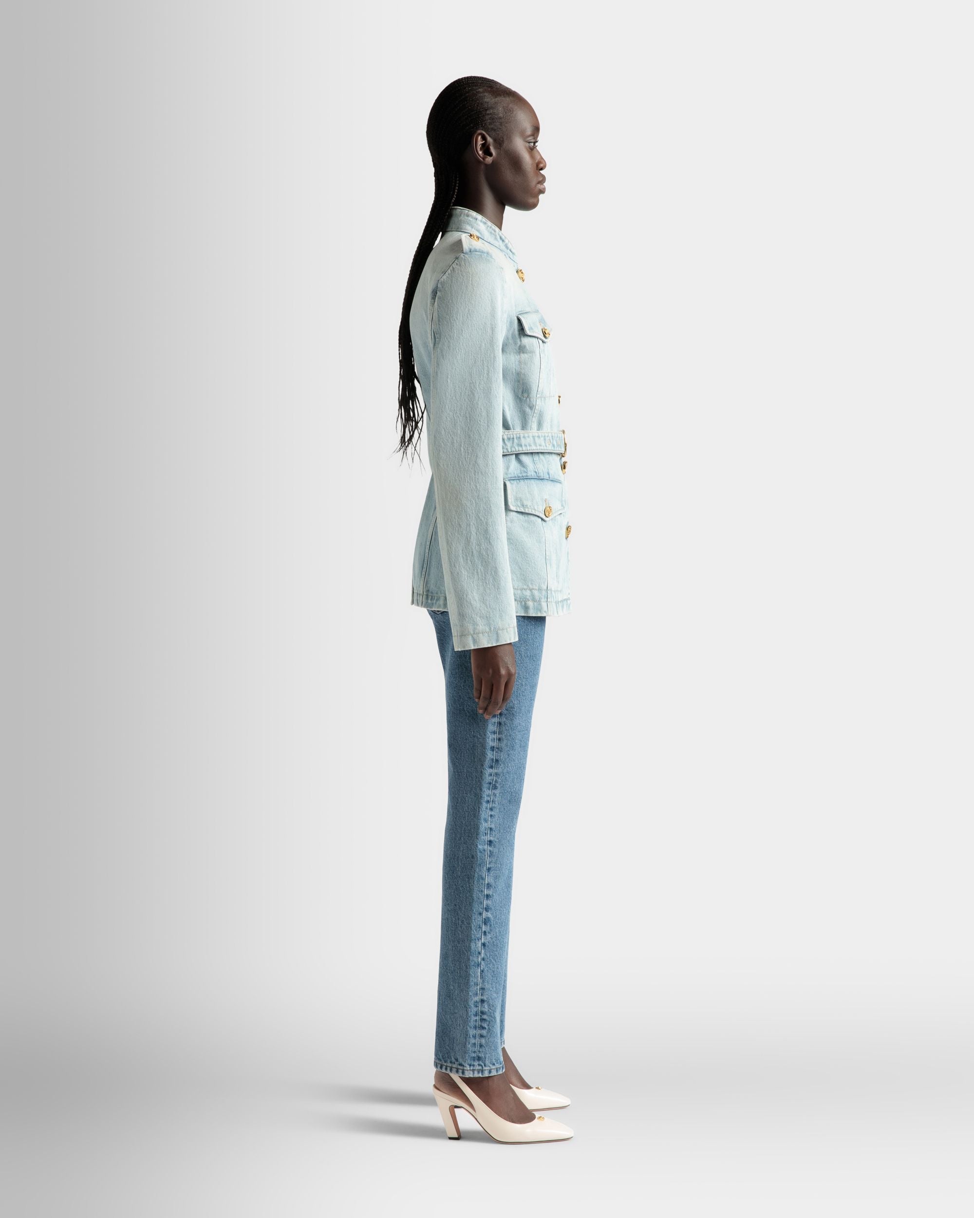 Bally Global - Denim Jacket in Light Blue Cotton - Blue