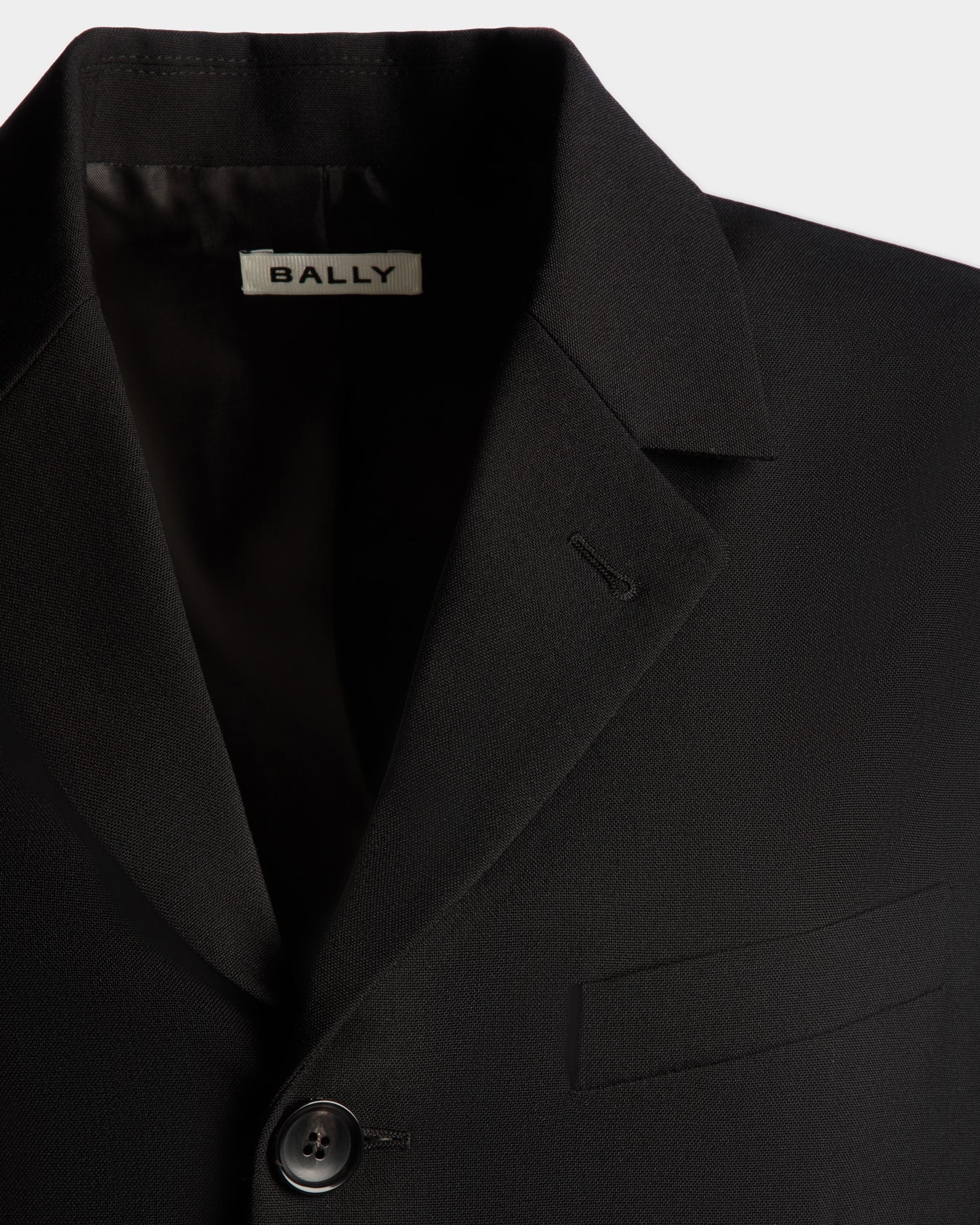Bally Global - Single-breasted Jacket in Black Wool - Black