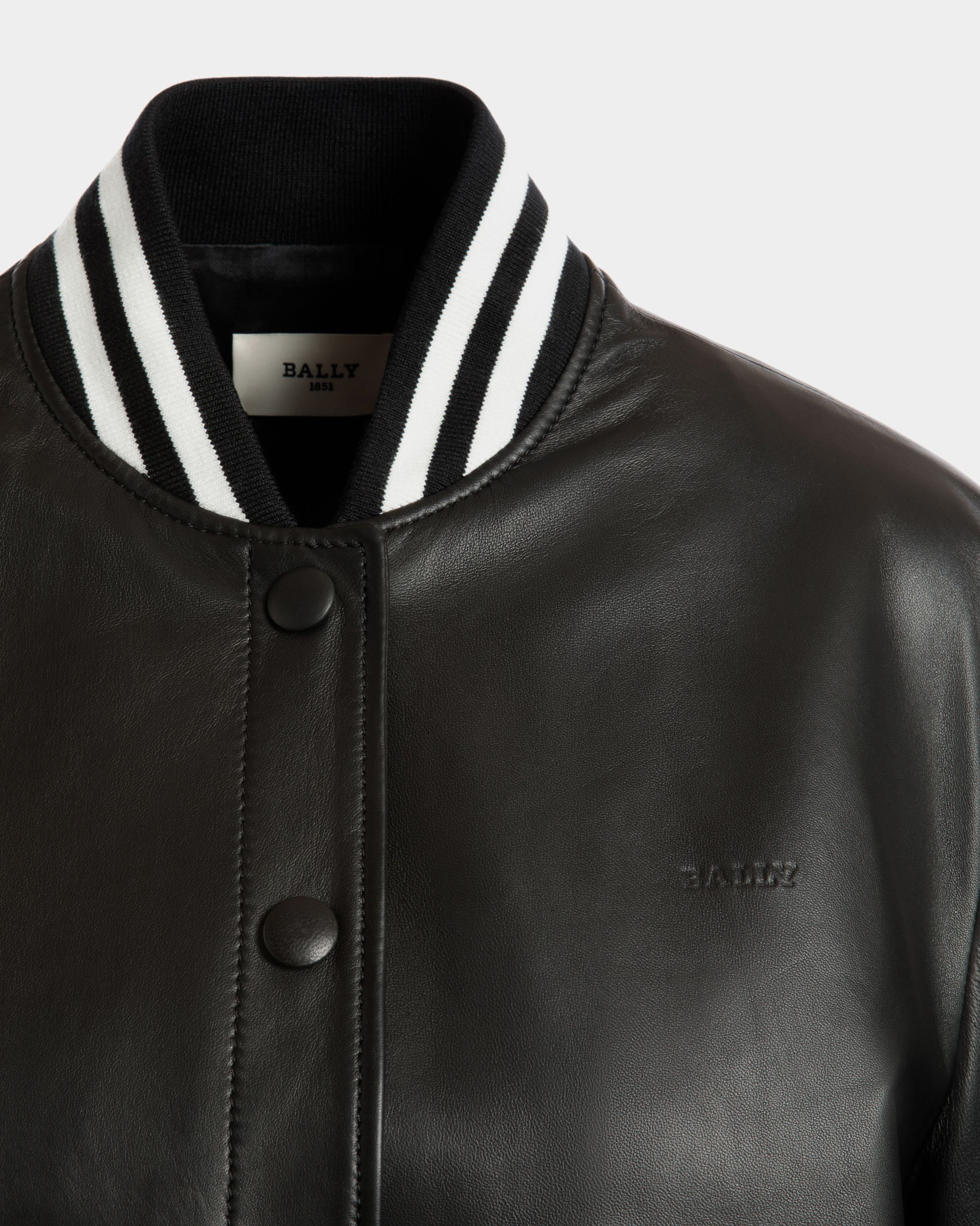 Bally Global - Chaqueta De Piel Negra - Negro