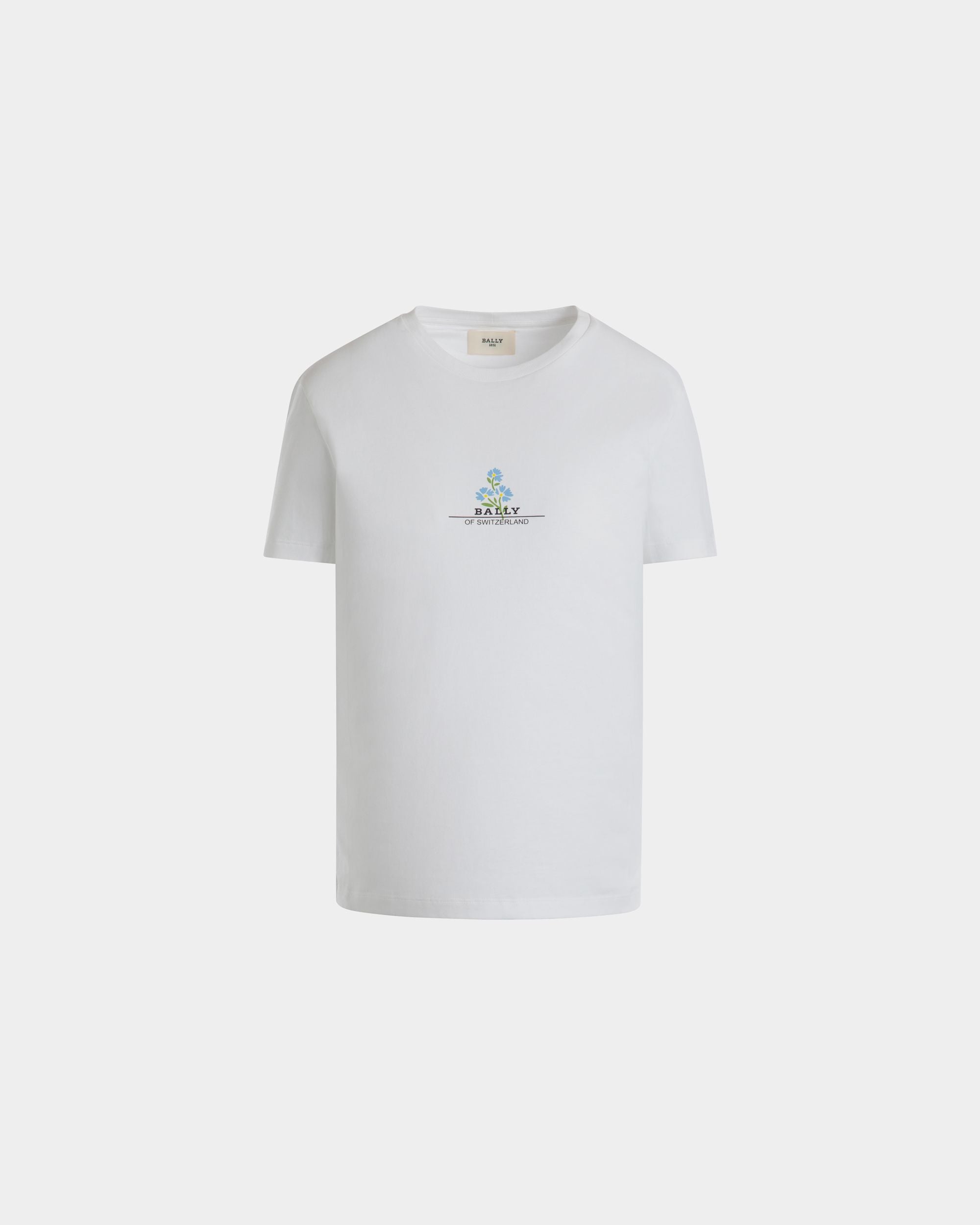 Bally Global - Camiseta De Punto De Algodón Blanco - Blanco
