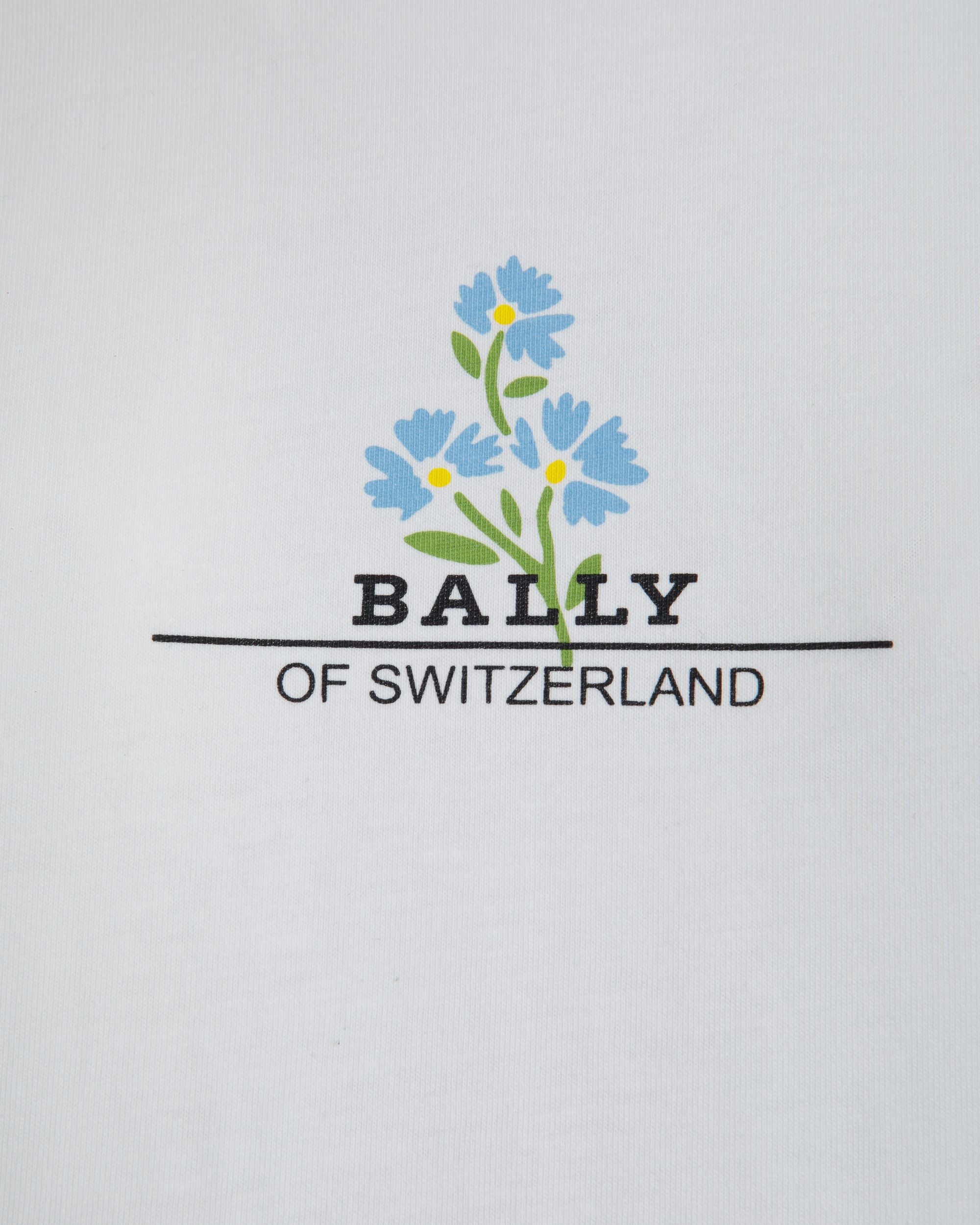 Bally Global - Camiseta De Punto De Algodón Blanco - Blanco