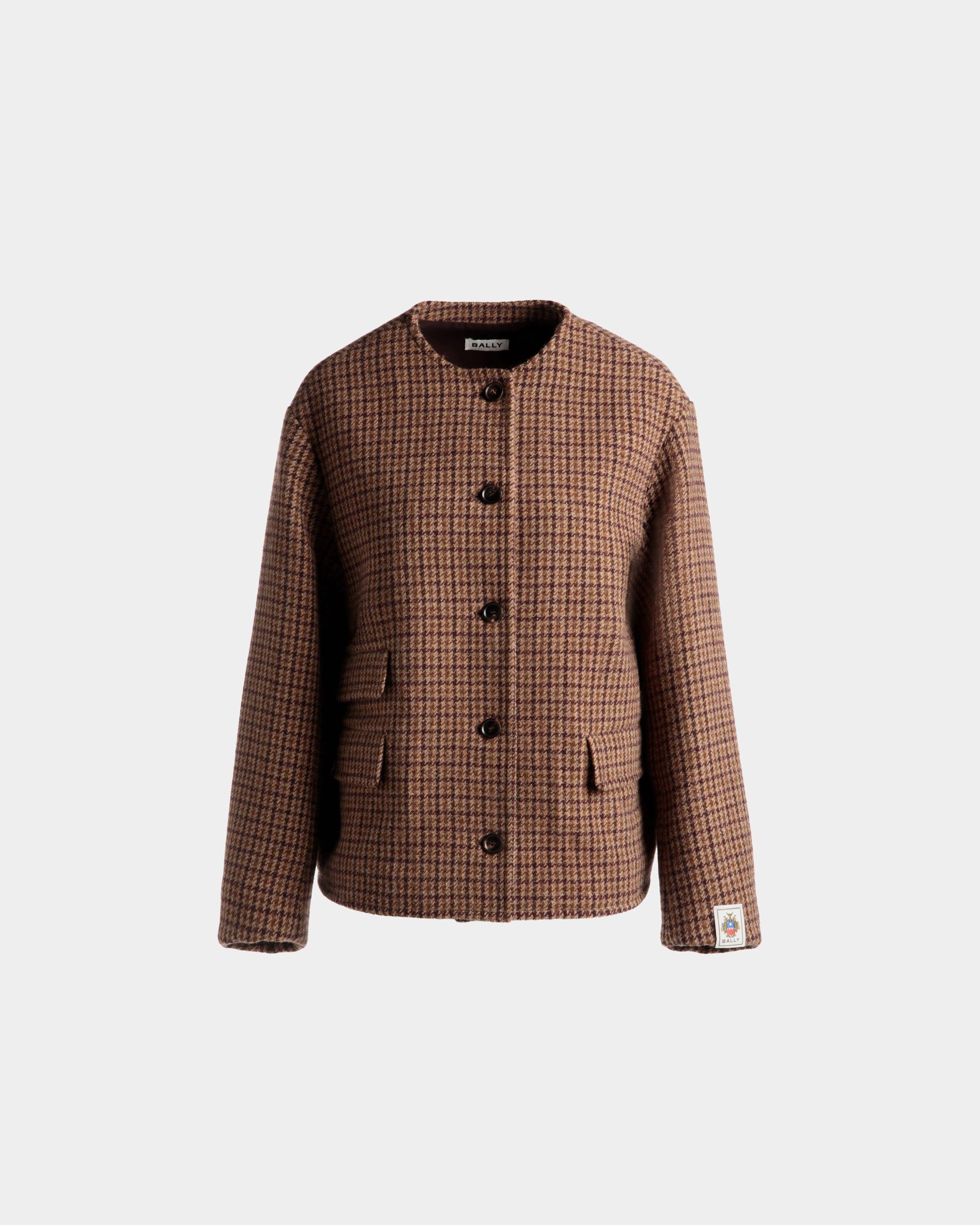 Bally Global - Jacket In Multibrown Check Wool - Brown