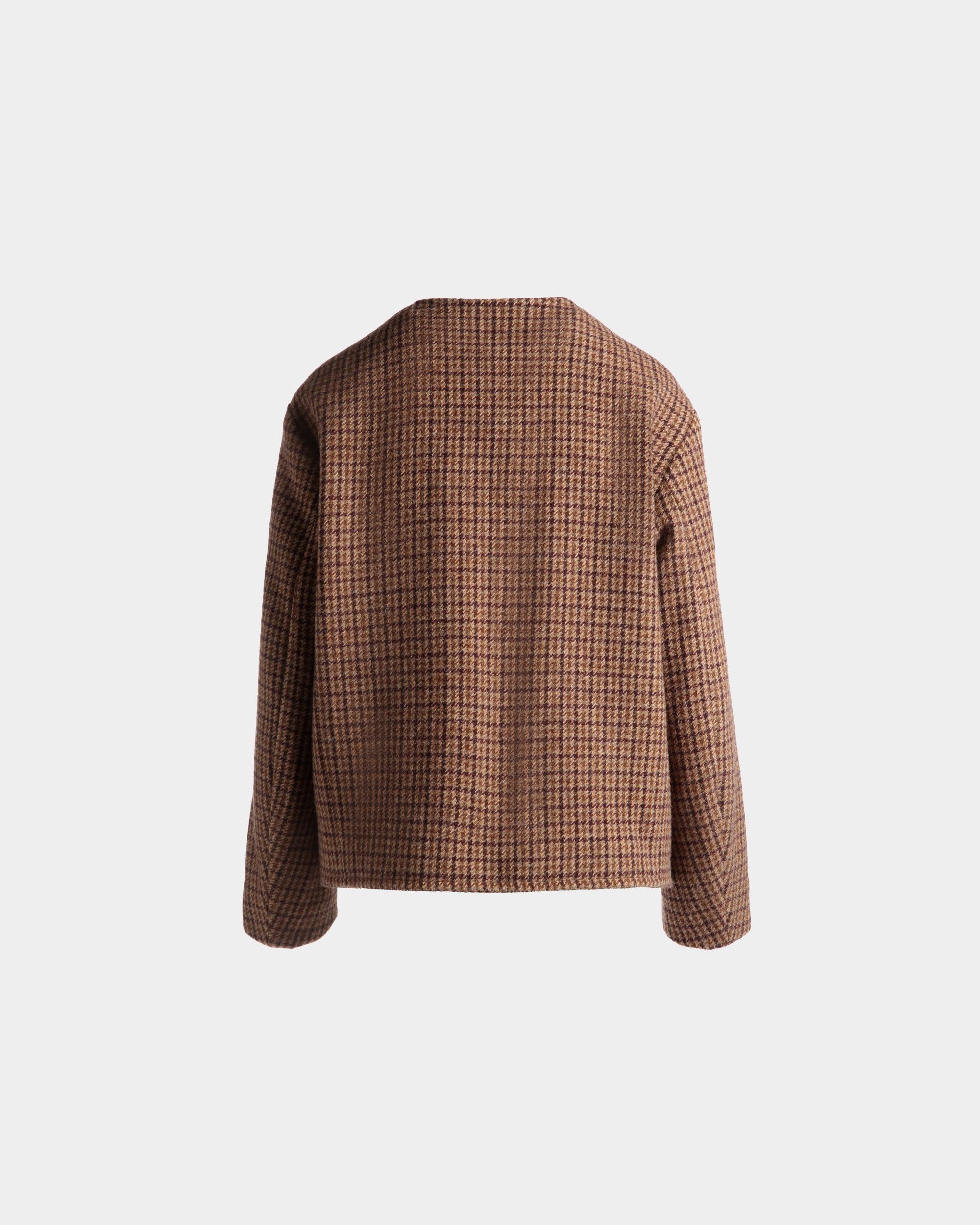 Bally Global - Jacket In Multibrown Check Wool - Brown