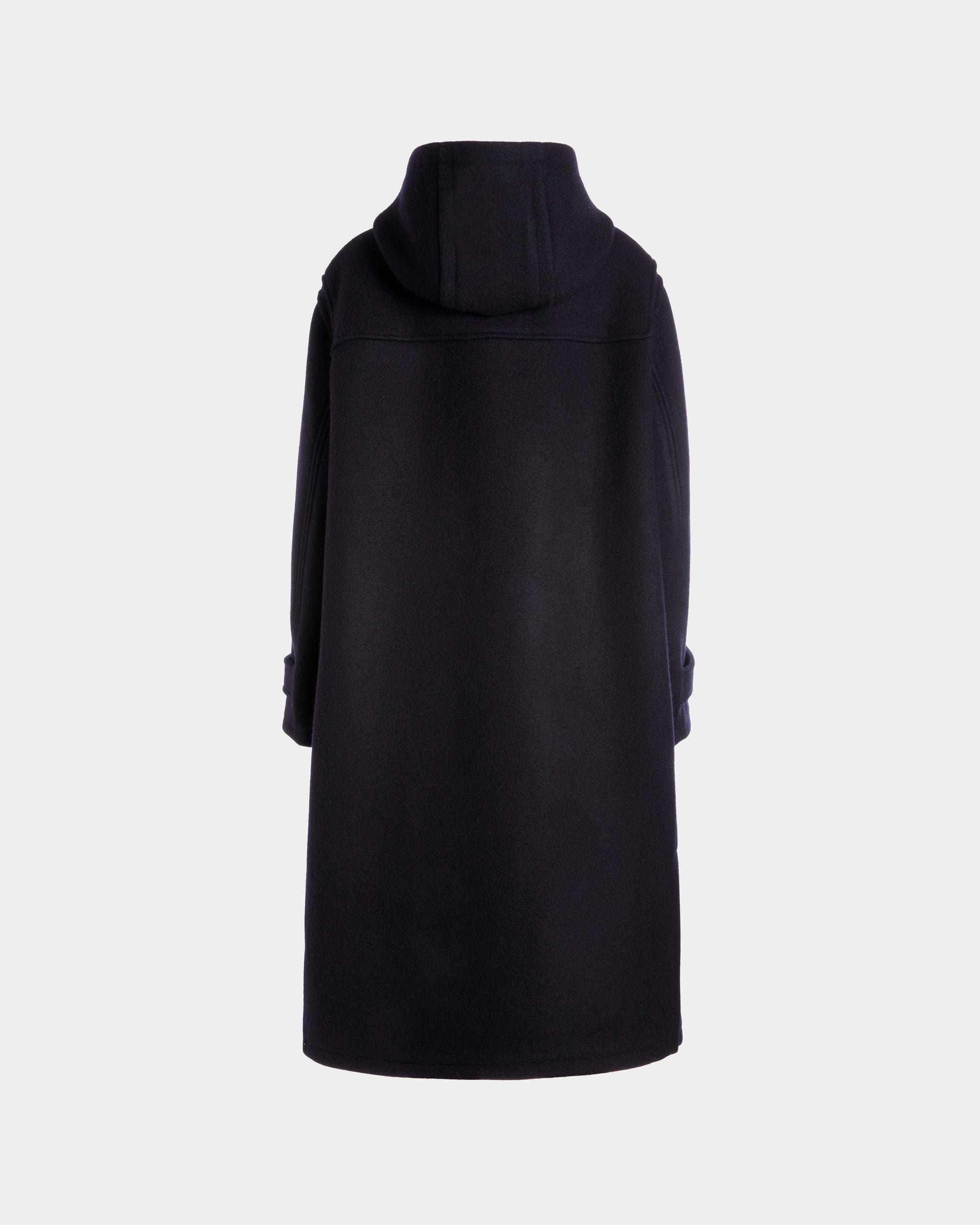 Bally Global - Duffel Coat In Navy Blue Wool - Blue